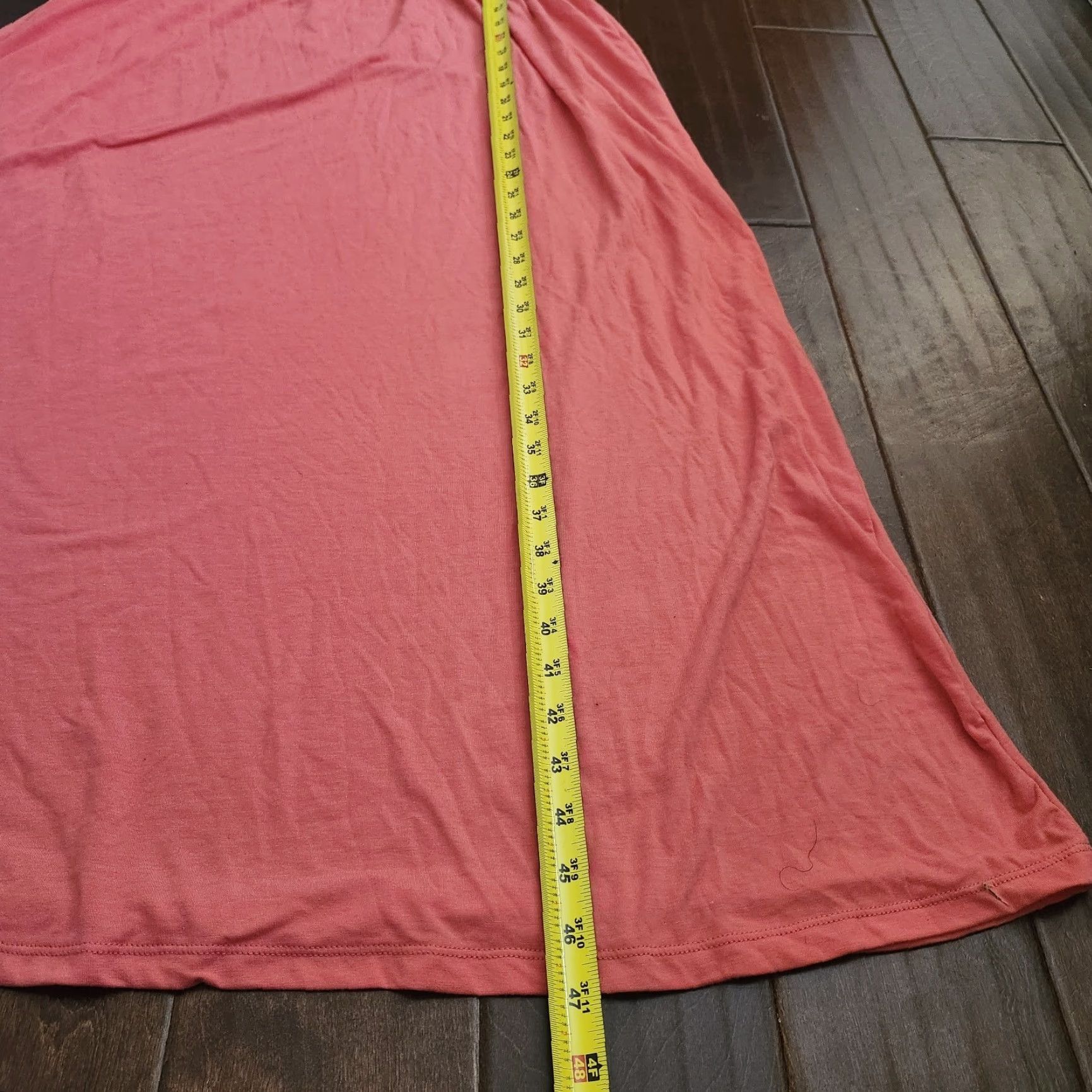 Vintage Poof Women's Pink Sleeveless Dress - Size S - Long Cotton Rayon Spandex, Solid, Casual Travel Party/Cocktail, Machine Washable Size S / US 4 / IT 40 - 7 Thumbnail