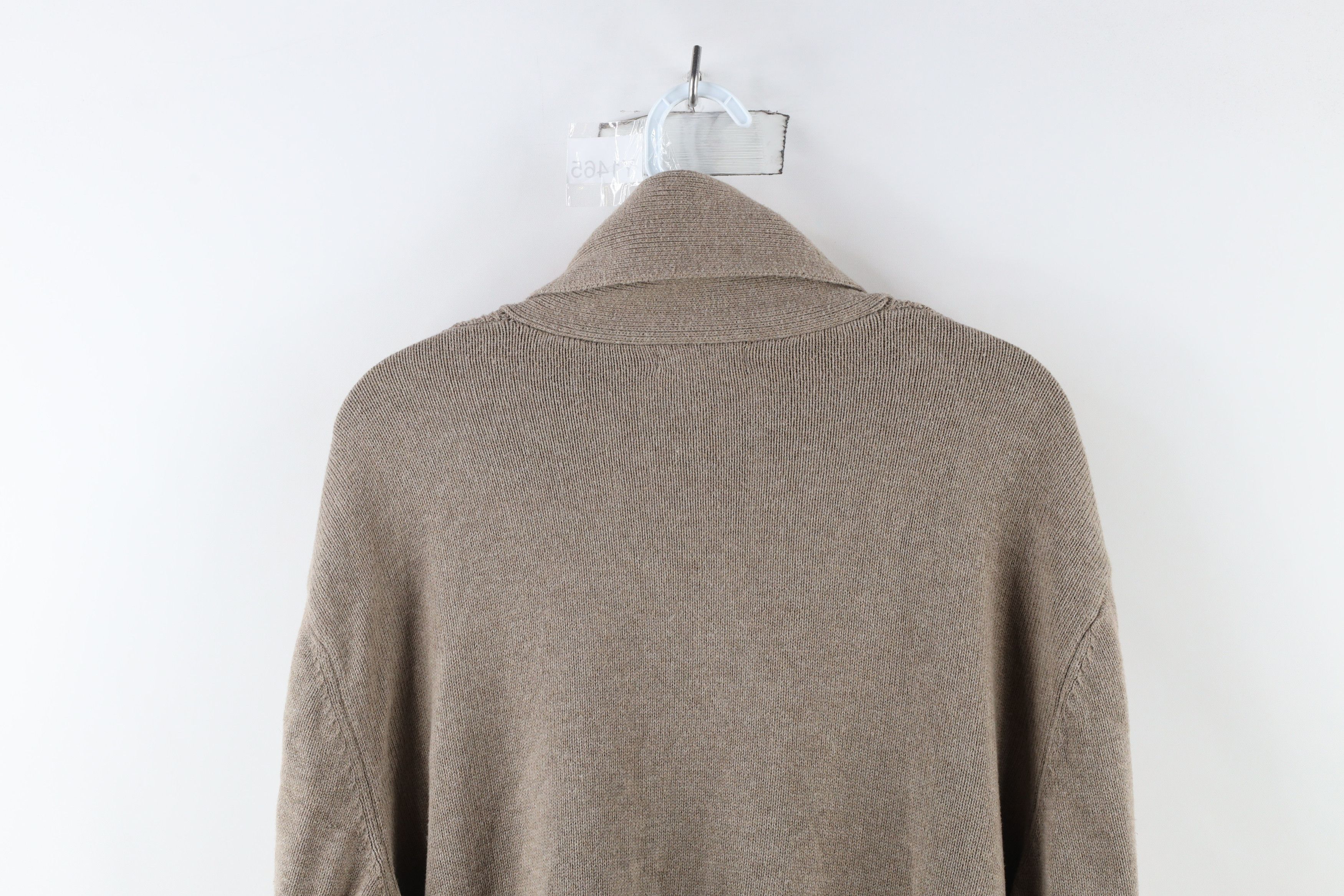 Gap × Vintage Vintage Gap Blank Ribbed Knit Shawl Cardigan Sweater Beige Size US XL / EU 56 / 4 - 10 Thumbnail