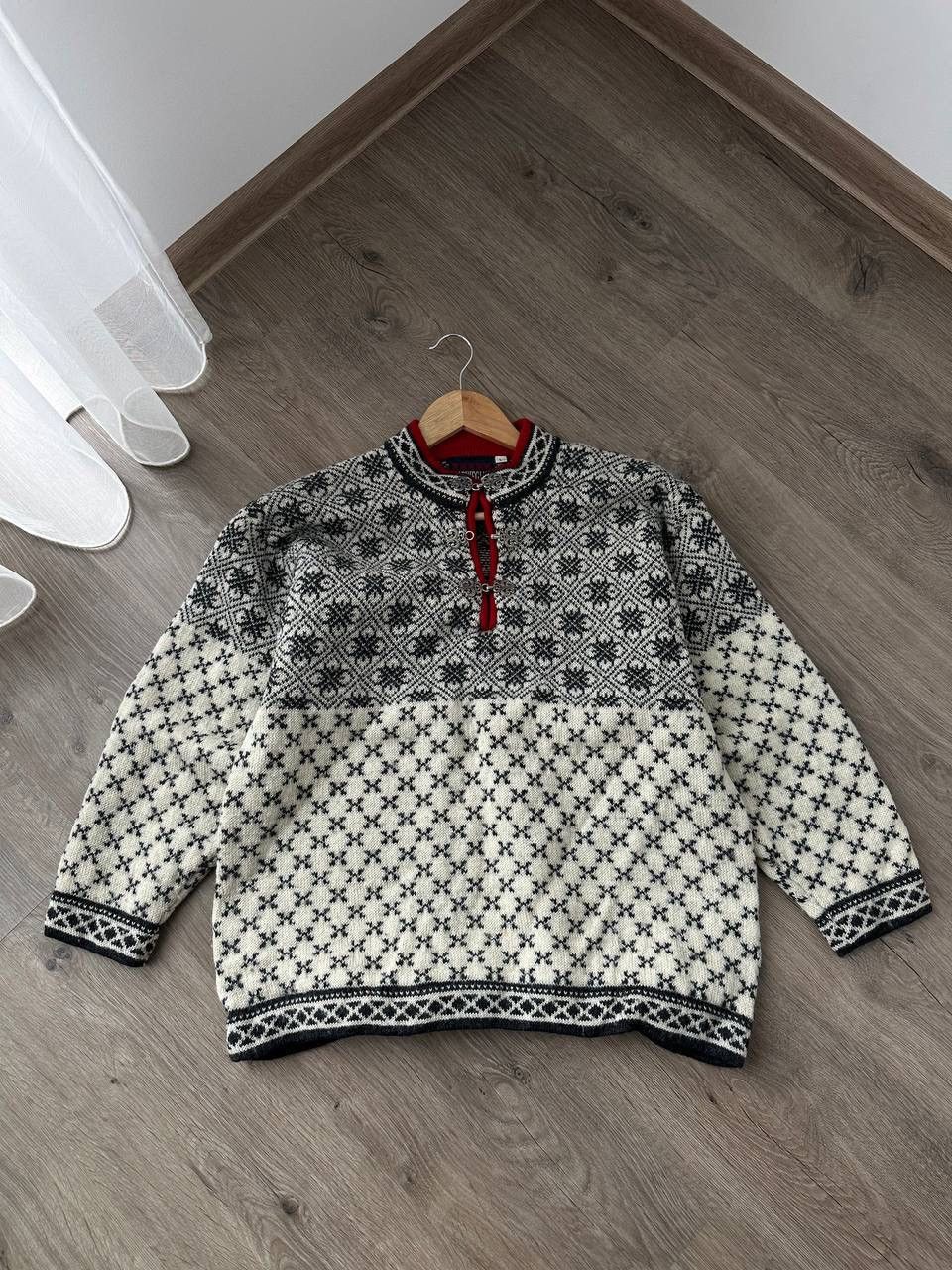 Japanese Brand × Vintage Vintage Nordic Jumper Fair Isle Wool Sweater Size L / US 10 / IT 46 - 1 Thumbnail