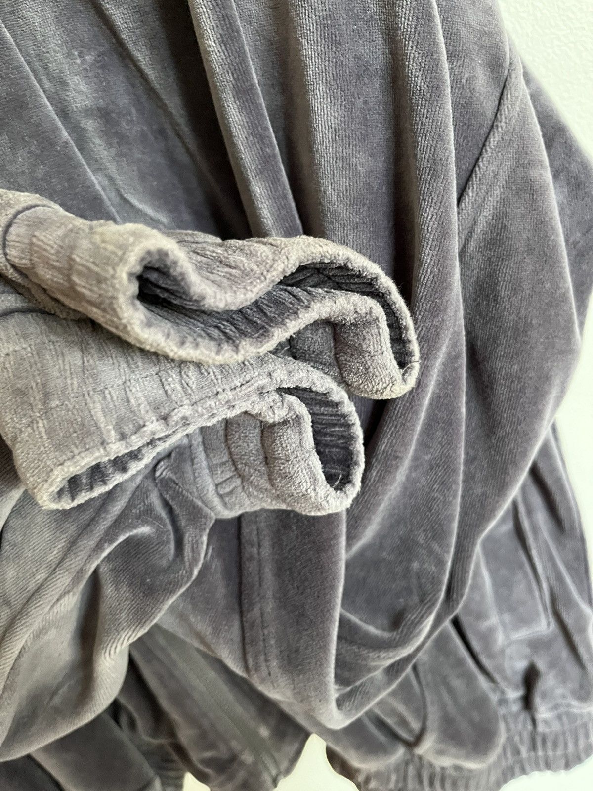 Sean John × Vintage Vintage Sean John Velour Jacket Zip Up Gray Y2K Size US XL / EU 56 / 4 - 7 Thumbnail