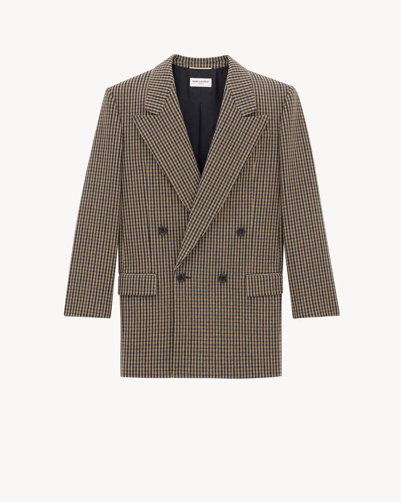 Saint Laurent Paris o1b1hav111125 Double-breasted Jacket in Multicolor Size L / US 10 / IT 46 - 5 Thumbnail