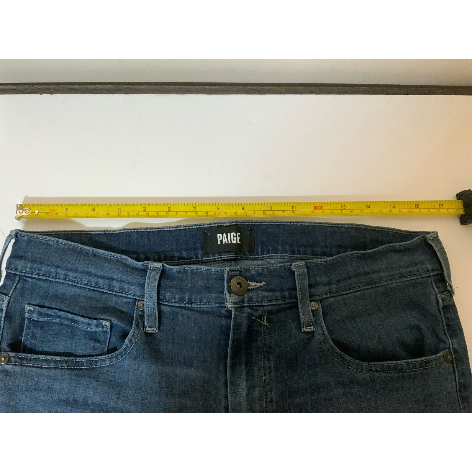 Paige Paige Normandie Birch Mens Straight Fit Jeans Size L USED Size US 30 / EU 46 - 6 Thumbnail