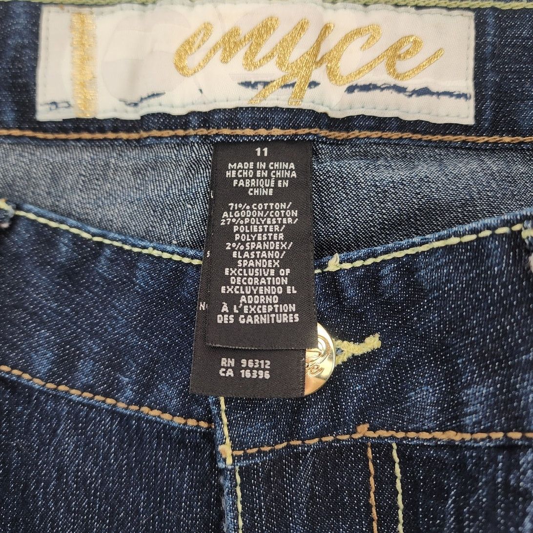 Enyce Y2K Enyce Dark Wash Embroidered Denim Jeans Women’s Size 11 Size 30" / US 8 / IT 44 - 9 Thumbnail