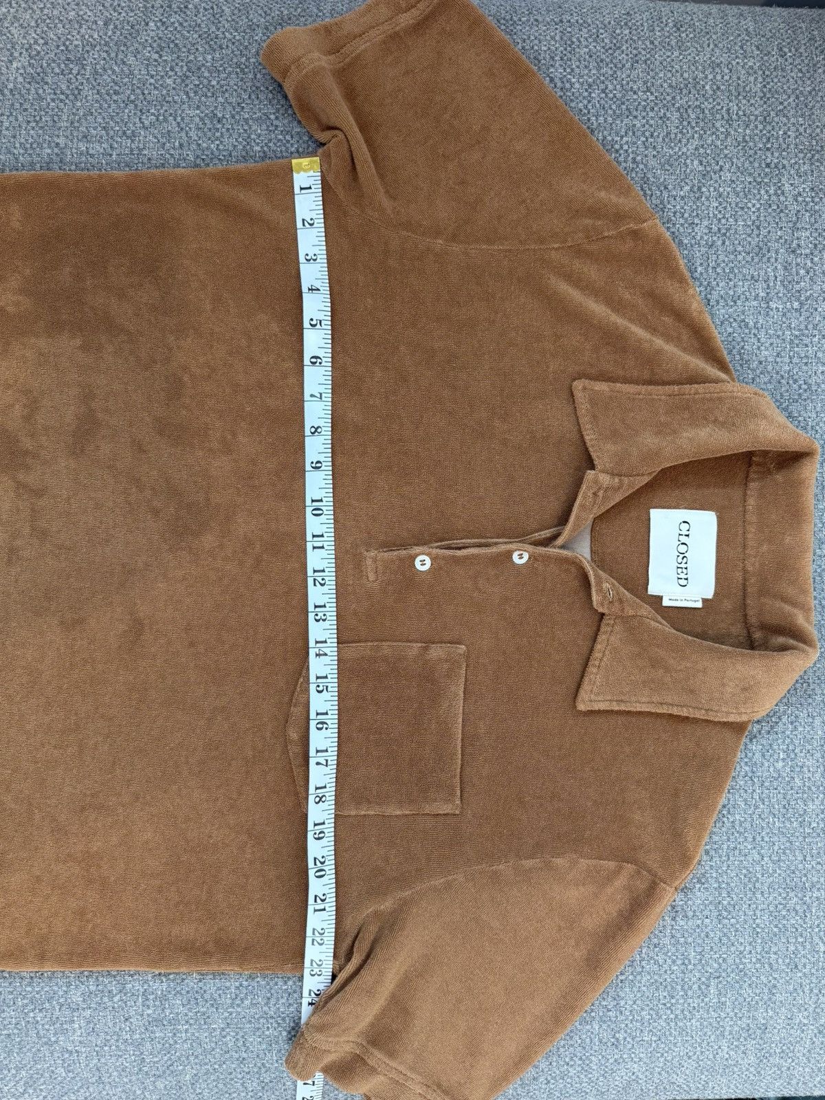 CLOSED CLOSED Terry Cloth Polo Shirt – Brown / Rust Size US L / EU 52-54 / 3 - 9 Thumbnail