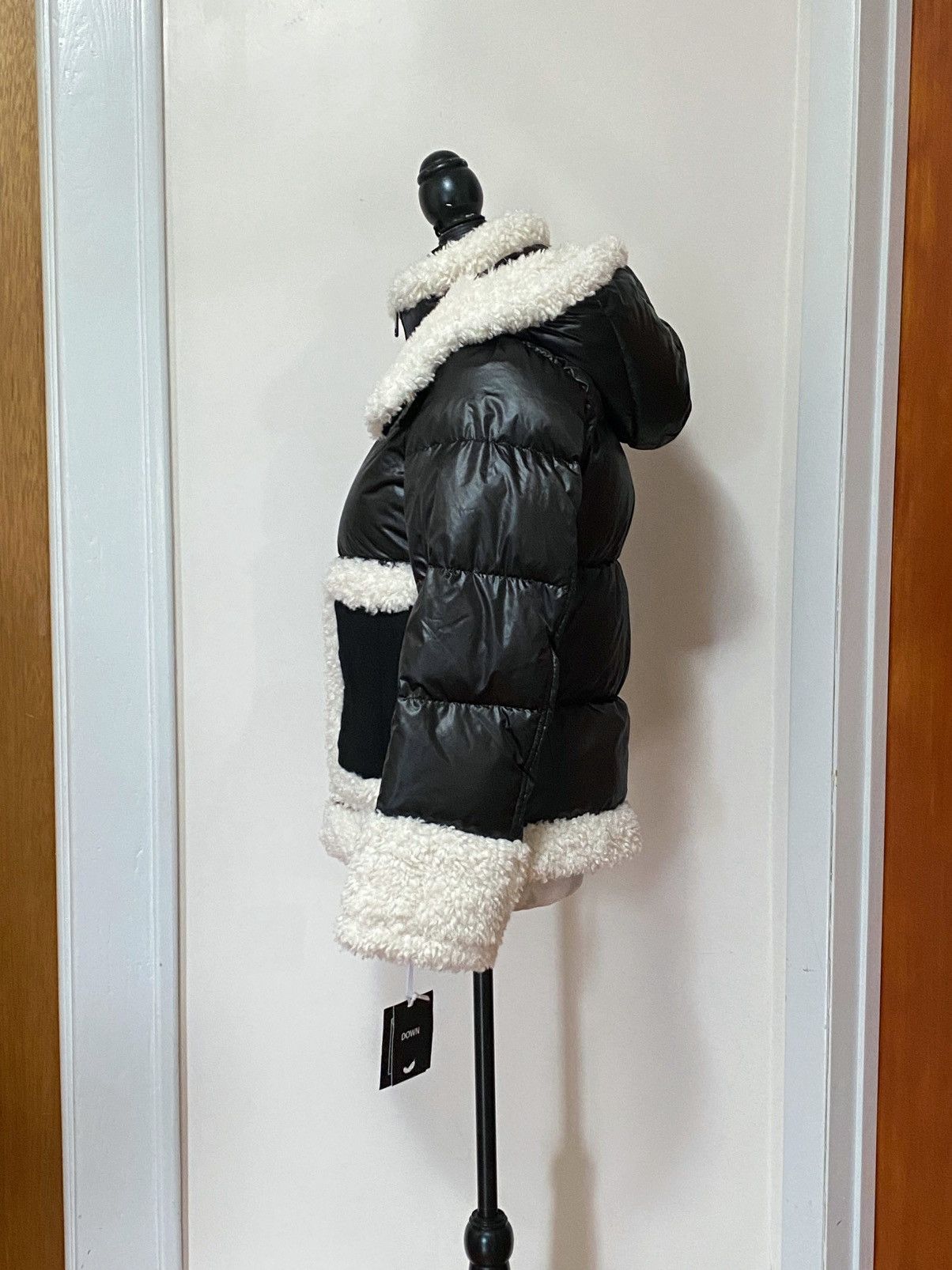 Mercer Collective Dana Mixed-Media Hooded Down Coat size XS