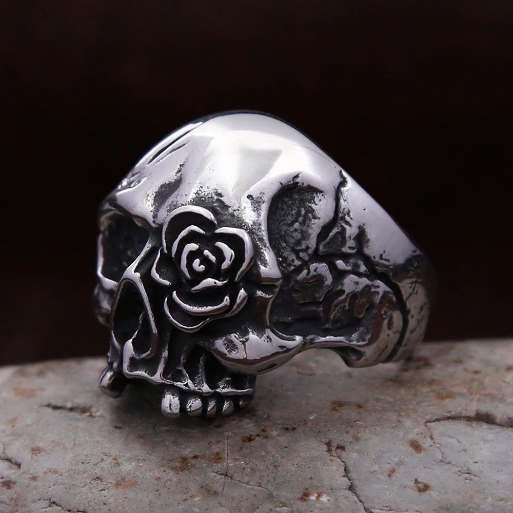 Japanese Brand × Jewelry × Vintage Gothic Biker Unique Carving Ring Size ONE SIZE - 4 Thumbnail
