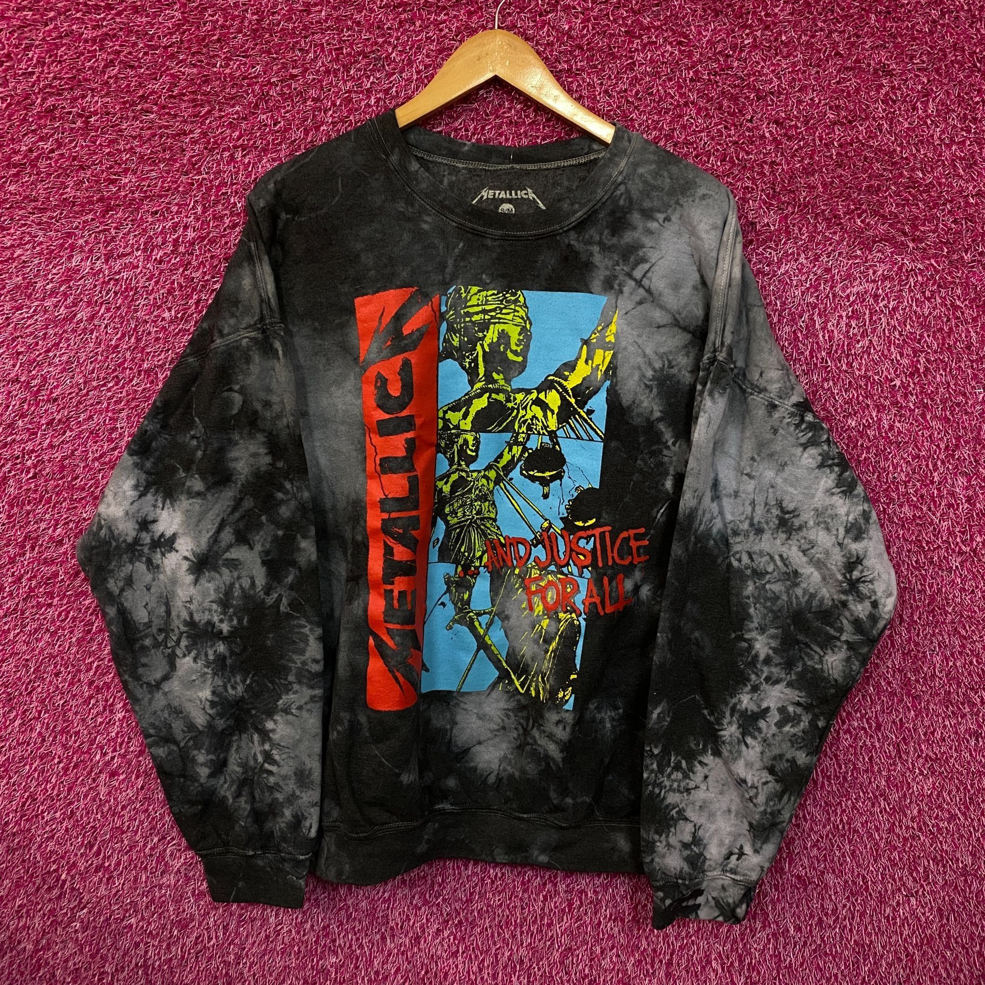 Band Tees × Metallica Metallica And Justice For All Tie Dye Crewneck Sweater S/M Size US M / EU 48-50 / 2 - 1 Thumbnail