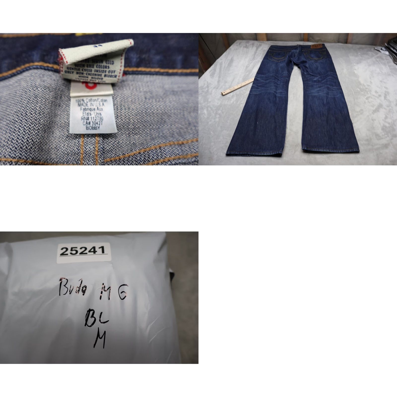 True Religion True Religion Bobby Jeans Men 34x32 Dark Denim Straight Whisker Fade USA Shirt? Size US 34 / EU 50 - 8 Thumbnail
