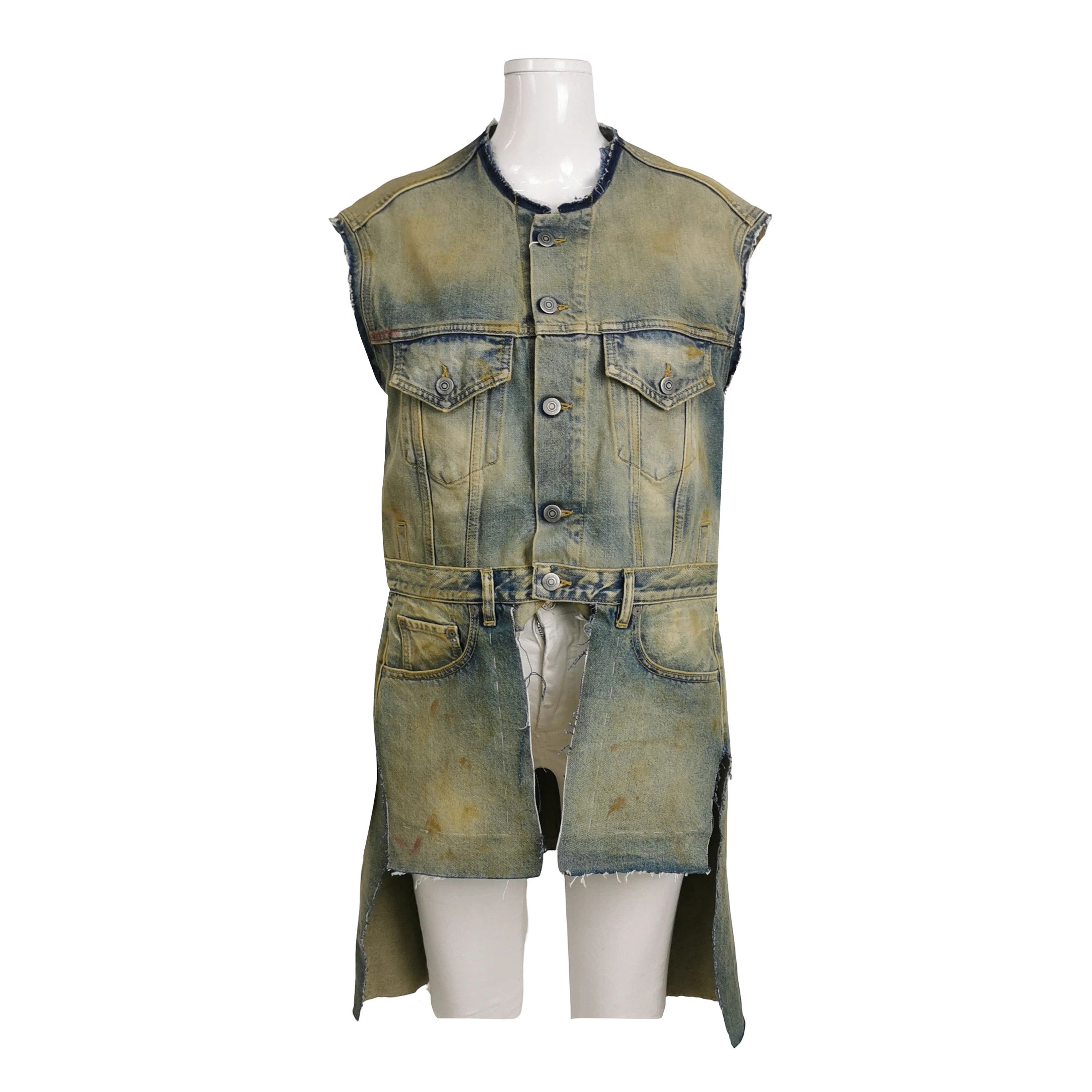 Maison Margiela Maison Margiela Distressed Denim Vest Size 36 Size XS / US 0-2 / IT 36-38 - 1 Thumbnail