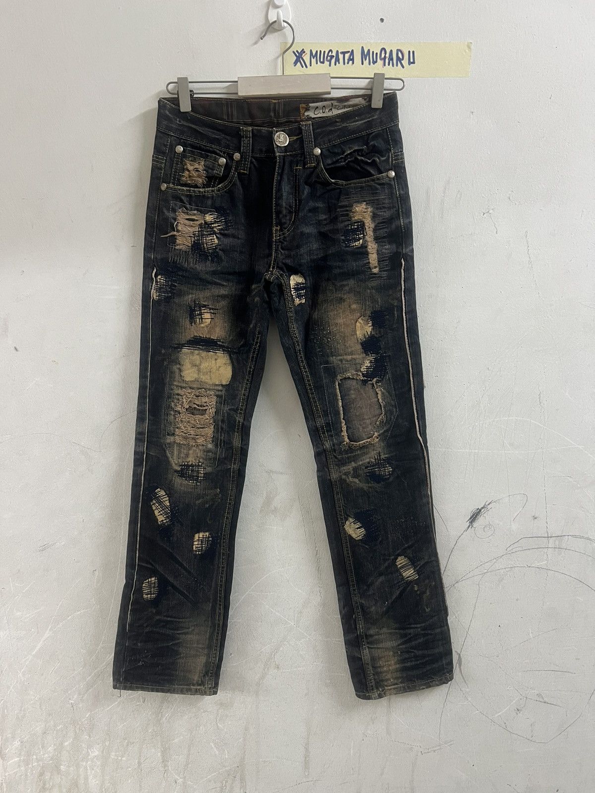 Hysteric Glamour VINTAGE Y2K INSPIRED KAPITAL PATCHWORK DENIM PANT Size US 28 / EU 44 - 4 Thumbnail