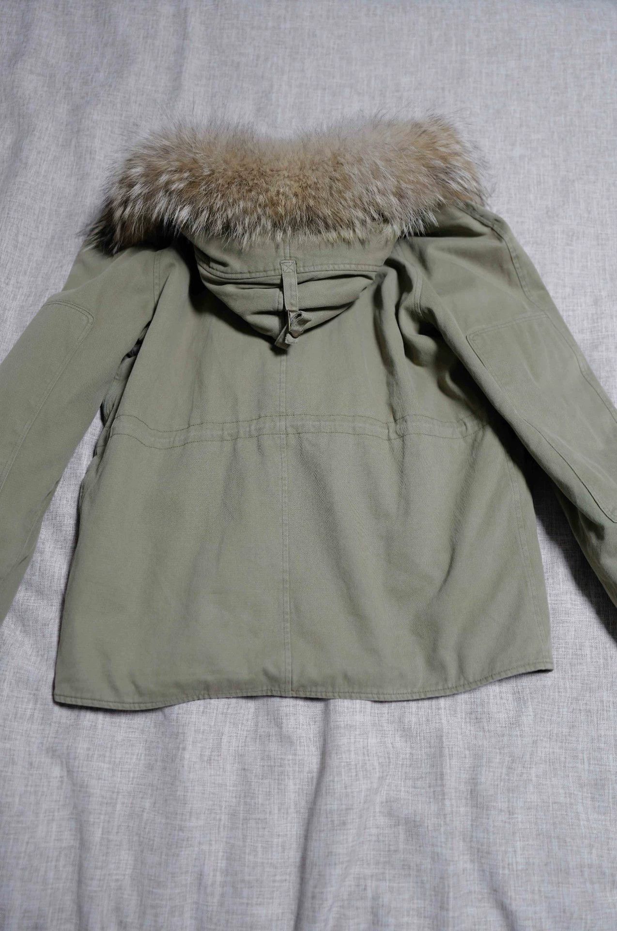 Saint Laurent Paris SLP 14AW Olive N3B Coyote Fur Collar Parka 50 Size US M / EU 48-50 / 2 - 2 Thumbnail