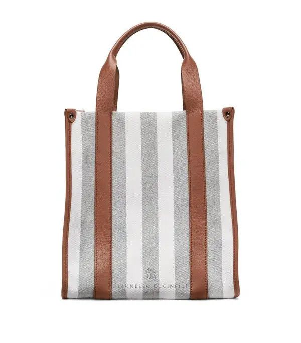 Brunello Cucinelli o1la1rc1a0425 Size: OS/Leather Handbag in Grey Size ONE SIZE - 1 Thumbnail