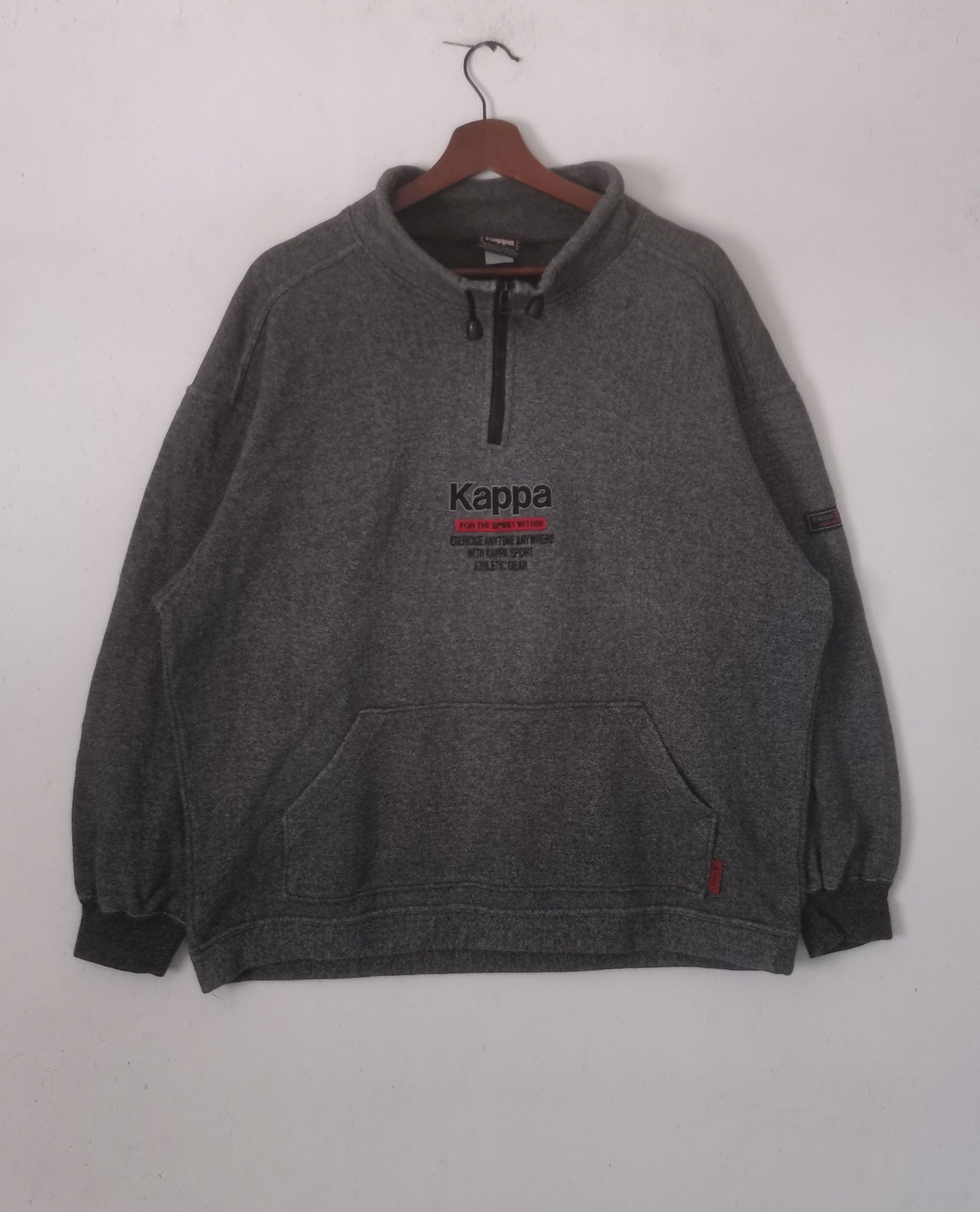 Kappa × Vintage Rare Kappa sweatshirt half zipper grey colour Size US L / EU 52-54 / 3 - 1 Thumbnail