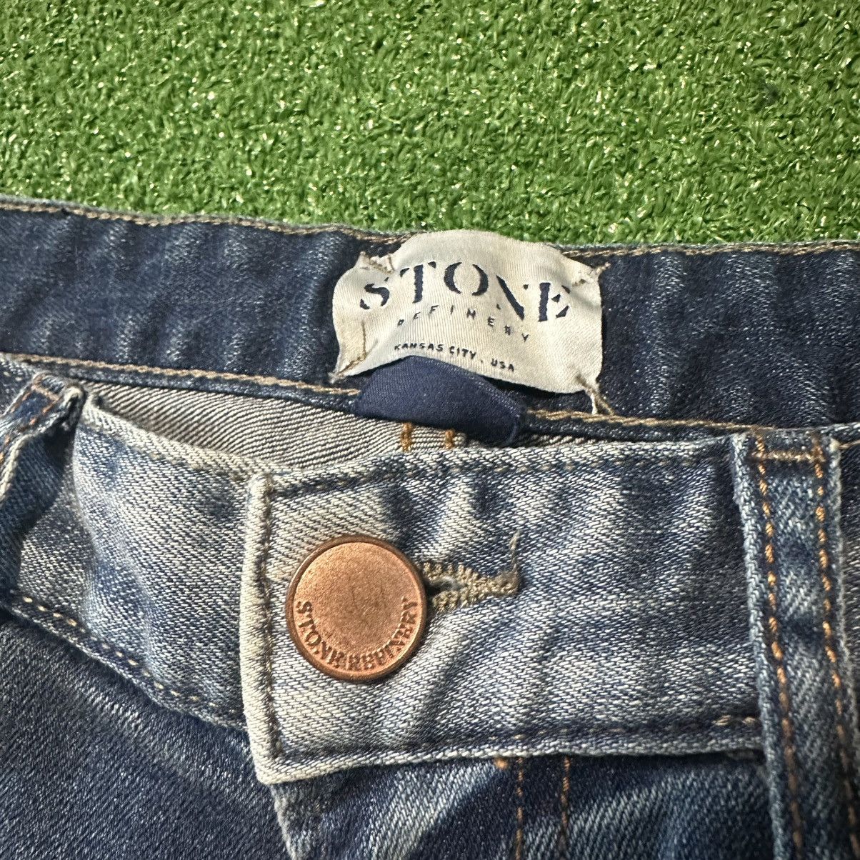Other Stone Refinery Slim Straight The Clyde Distressed Jeans Size US 33 - 5 Thumbnail