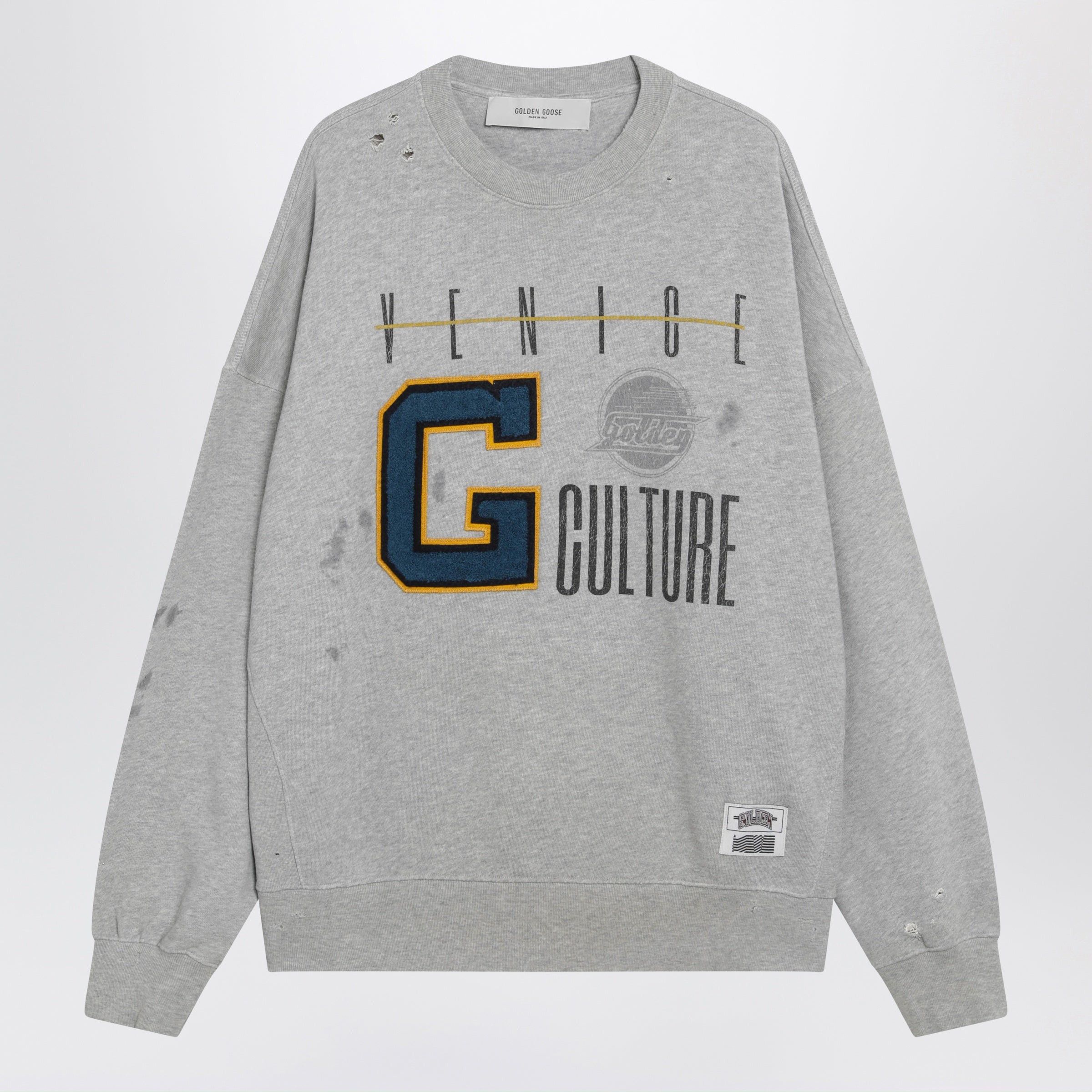 Golden Goose Golden Goose Grey Sweatshirt With College Logo Graphic Size S / US 4 / IT 40 - 1 Thumbnail