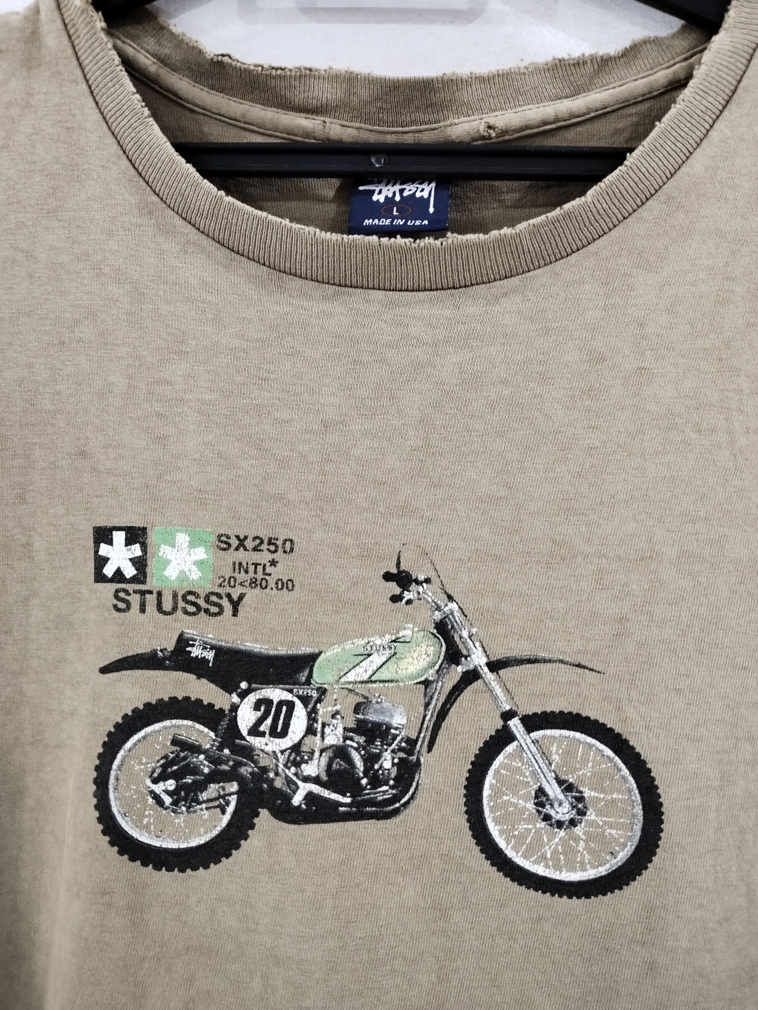 Stussy × Vintage Vintage Faded&Thrashed Stussy X Kawasaki Racing Tshirt Size US L / EU 52-54 / 3 - 2 Thumbnail