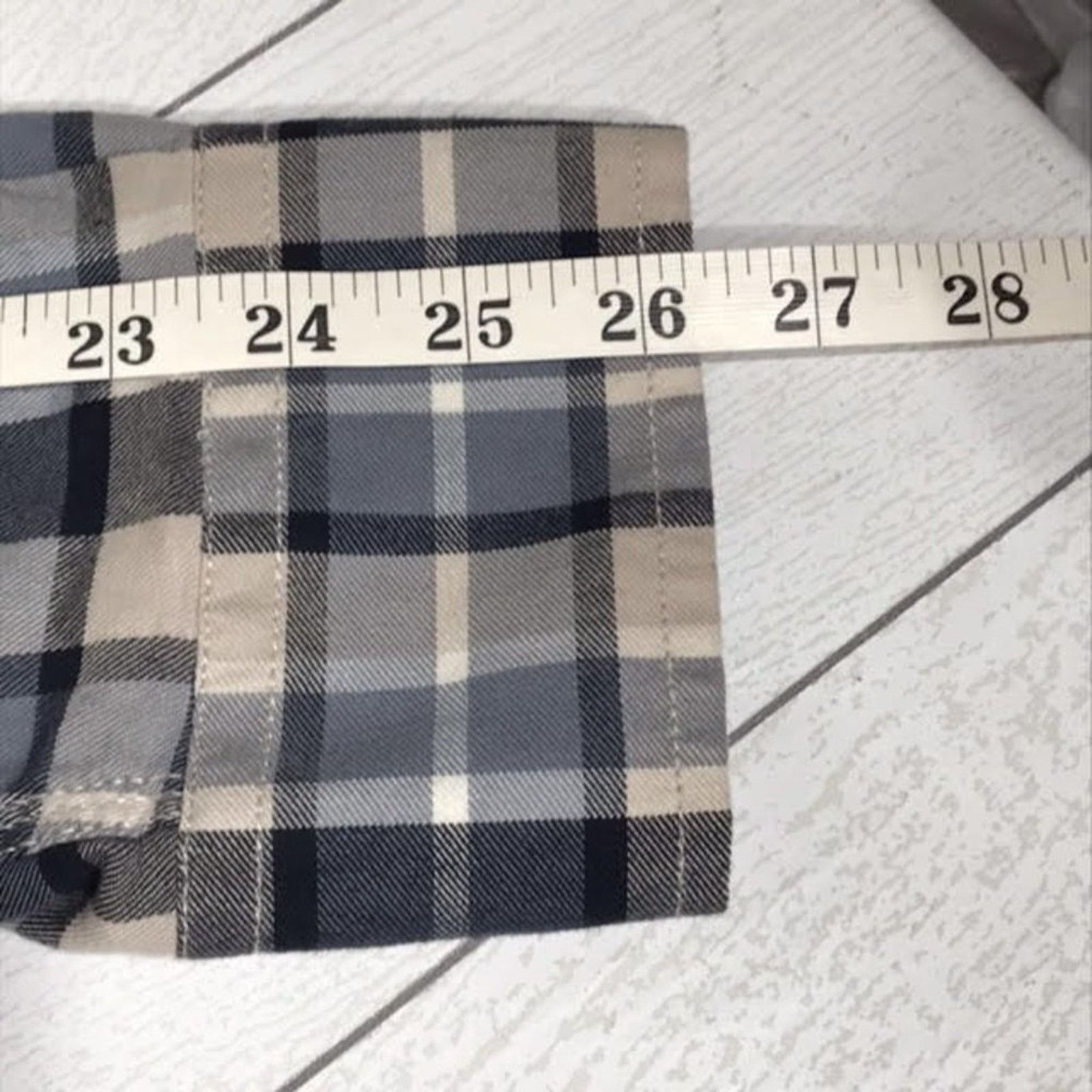 French Connection French Connection Gray Blue Plaid Button Down Shirt XXL Size US XXL / EU 58 / 5 - 7 Thumbnail