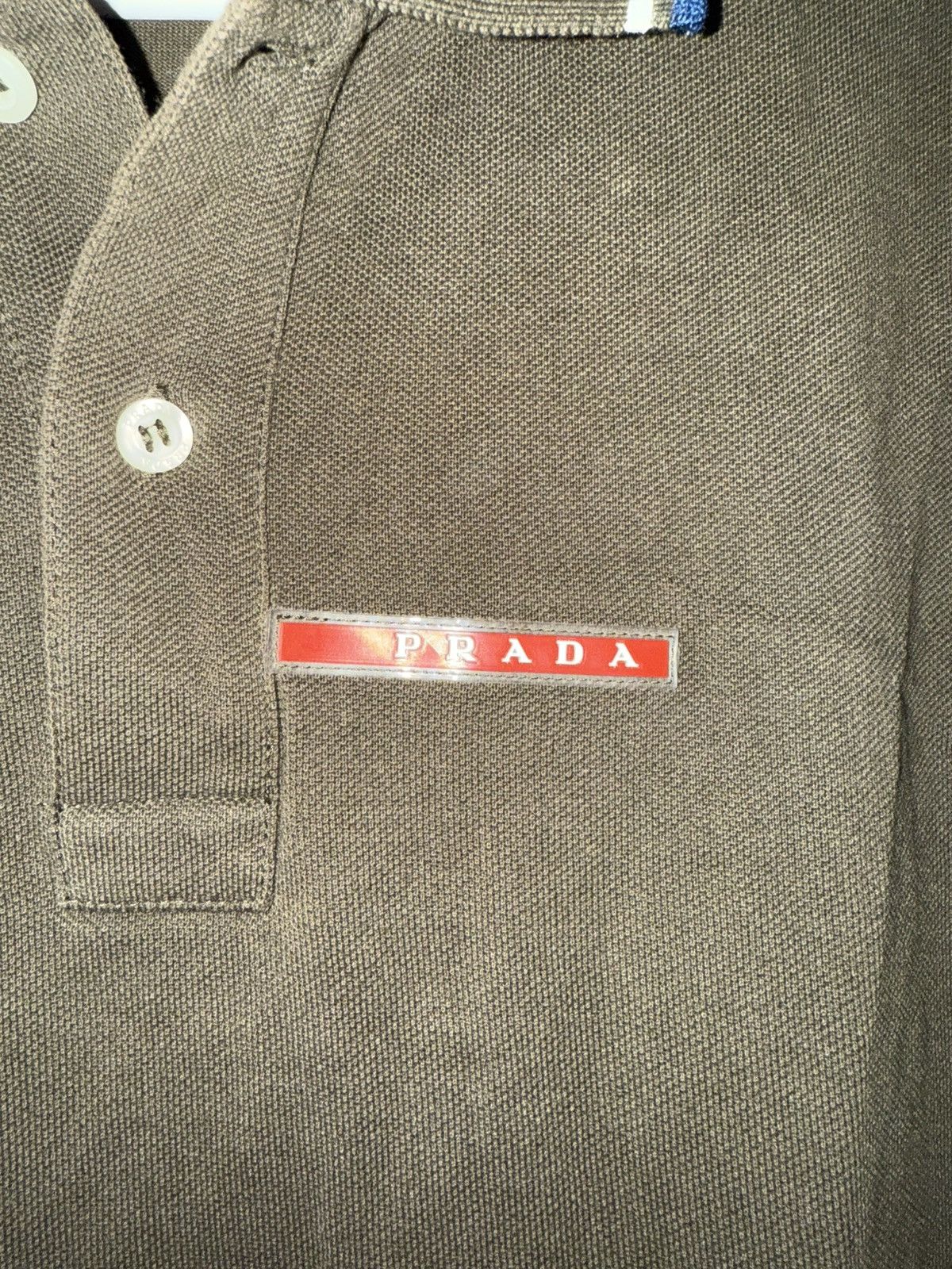 Prada Prada Polo Red Tab L Size Dark Green Perfect Condition Size US L / EU 52-54 / 3 - 2 Thumbnail