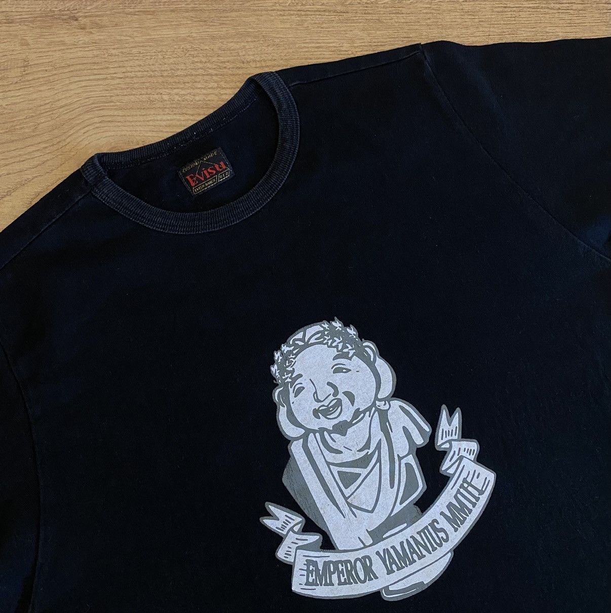 Evisu Evisu Big Logo Tee Black x Vintage x Rare Size US S / EU 44-46 / 1 - 1 Thumbnail
