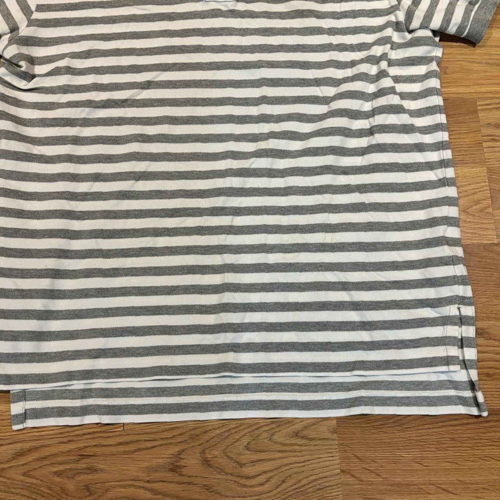 Polo Ralph Lauren Polo Ralph Lauren Shirt Gray Striped Polo Short Sleeve Collared Preppy Mens Sz L Size US L / EU 52-54 / 3 - 3 Thumbnail