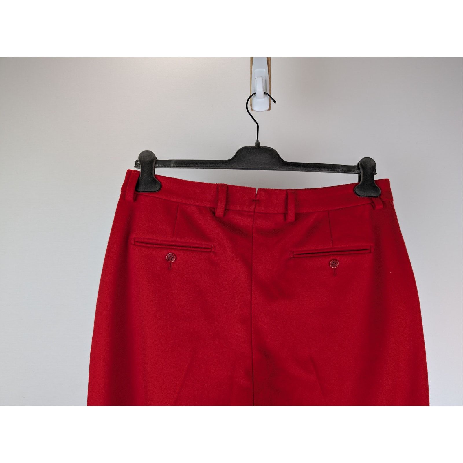 Vetements o1rshd1 High-Waisted Wool Tailored Pants in Red Size US 34 / EU 50 - 12 Thumbnail