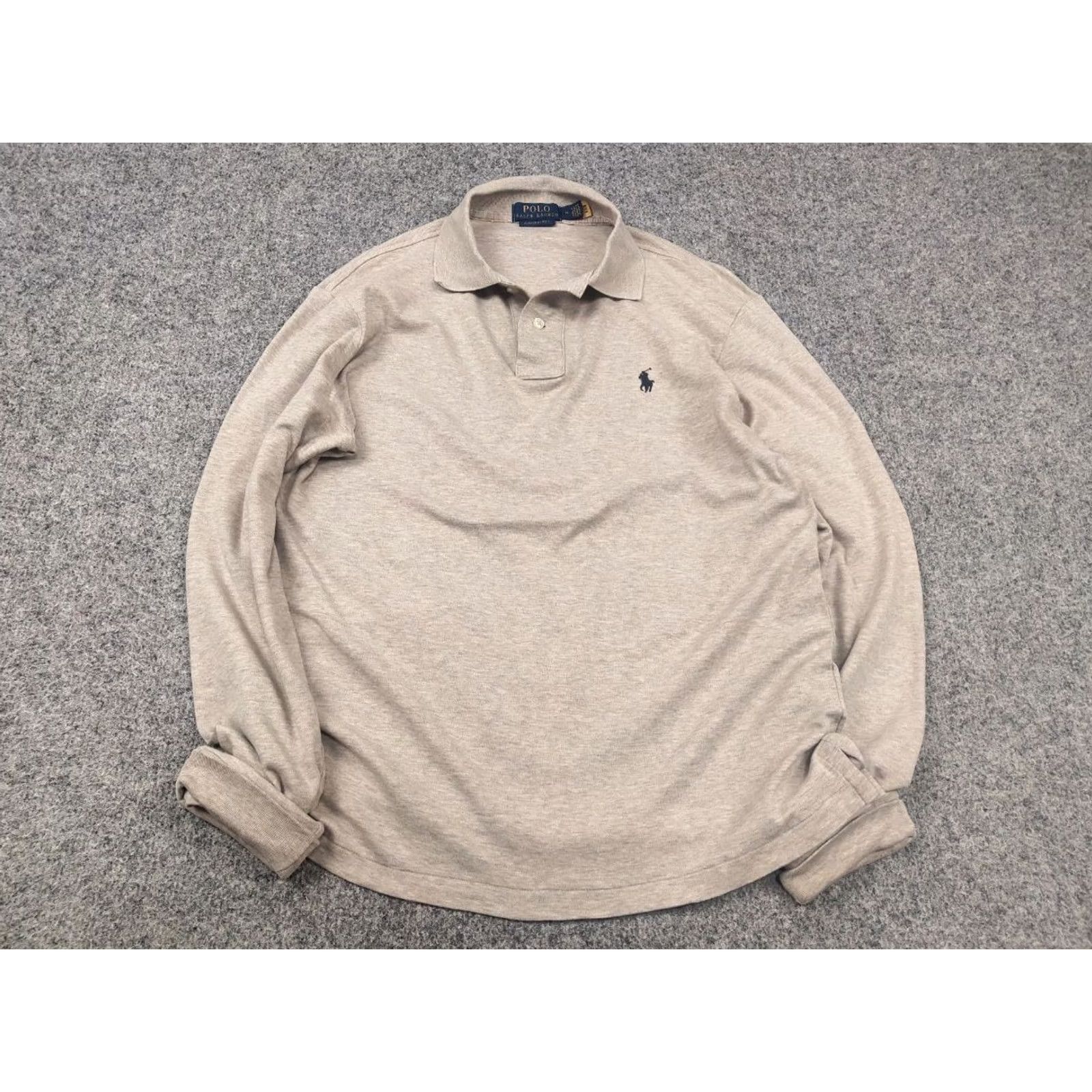 Polo Ralph Lauren Polo Ralph Lauren Custom Slim Fit Beige Polo Long sleeve Shirt Vintage Style Shirt Size US M / EU 48-50 / 2 - 5 Thumbnail