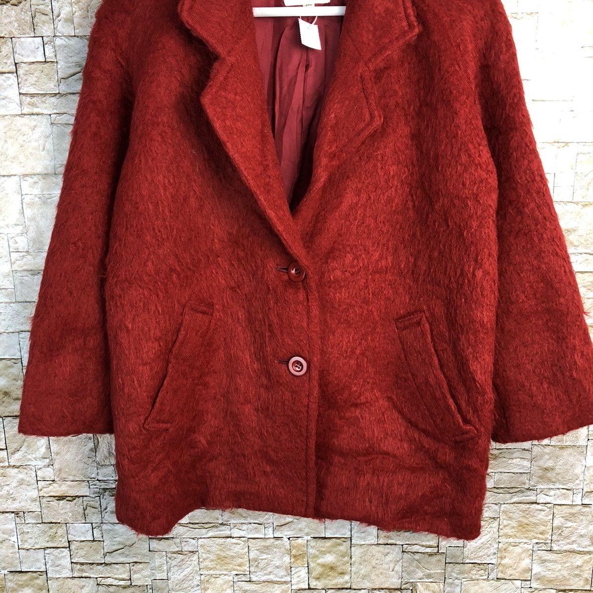 Blaze × Japanese Brand Sport Vibe vintage mohair Red Blazzer #A298 Size M / US 6-8 / IT 42-44 - 3 Thumbnail
