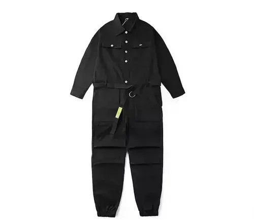 21SS Indigo Union Japan Black Worker Junpsuits