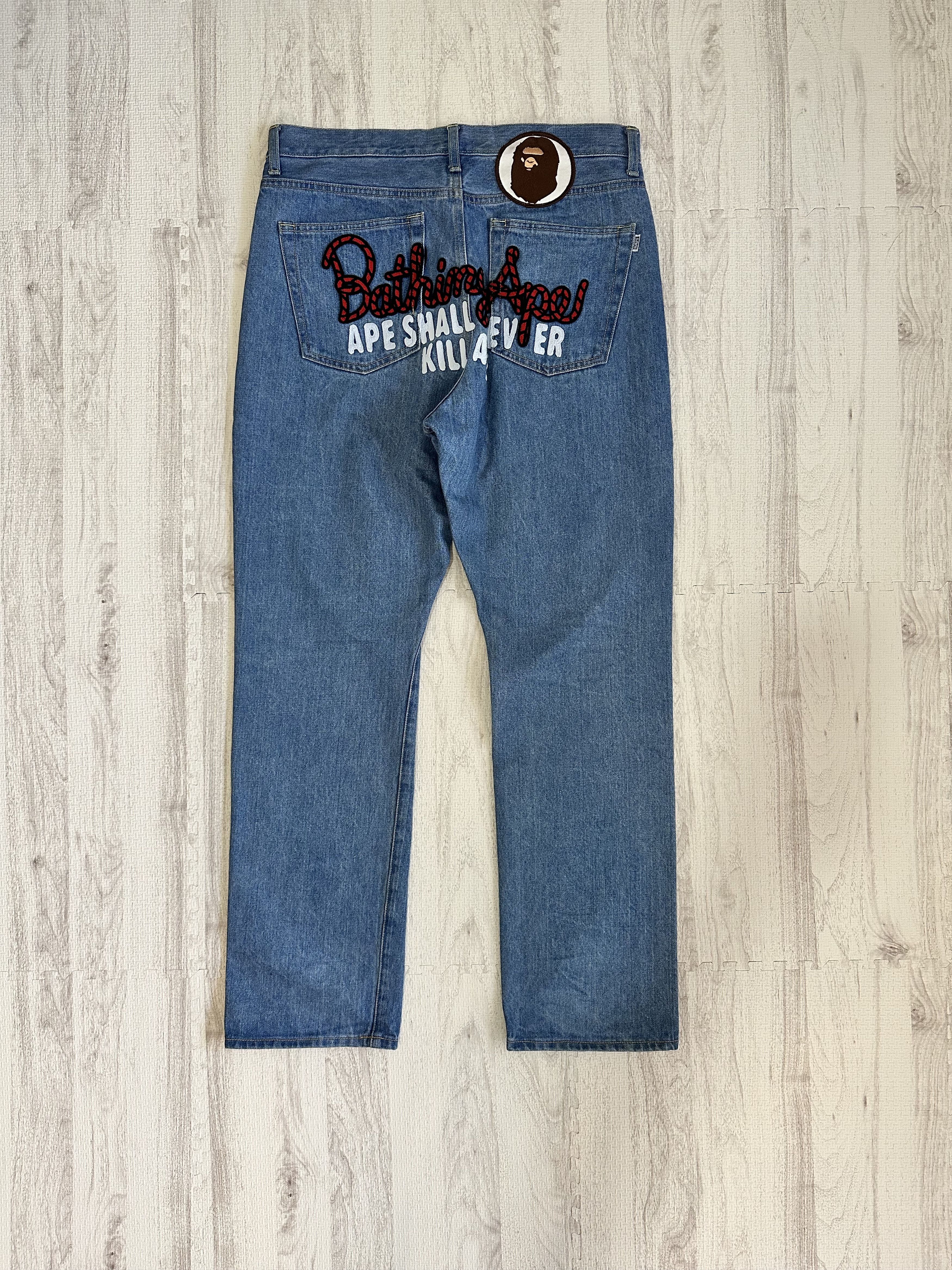 Bape × Vintage Ape Head Denim | Grailed