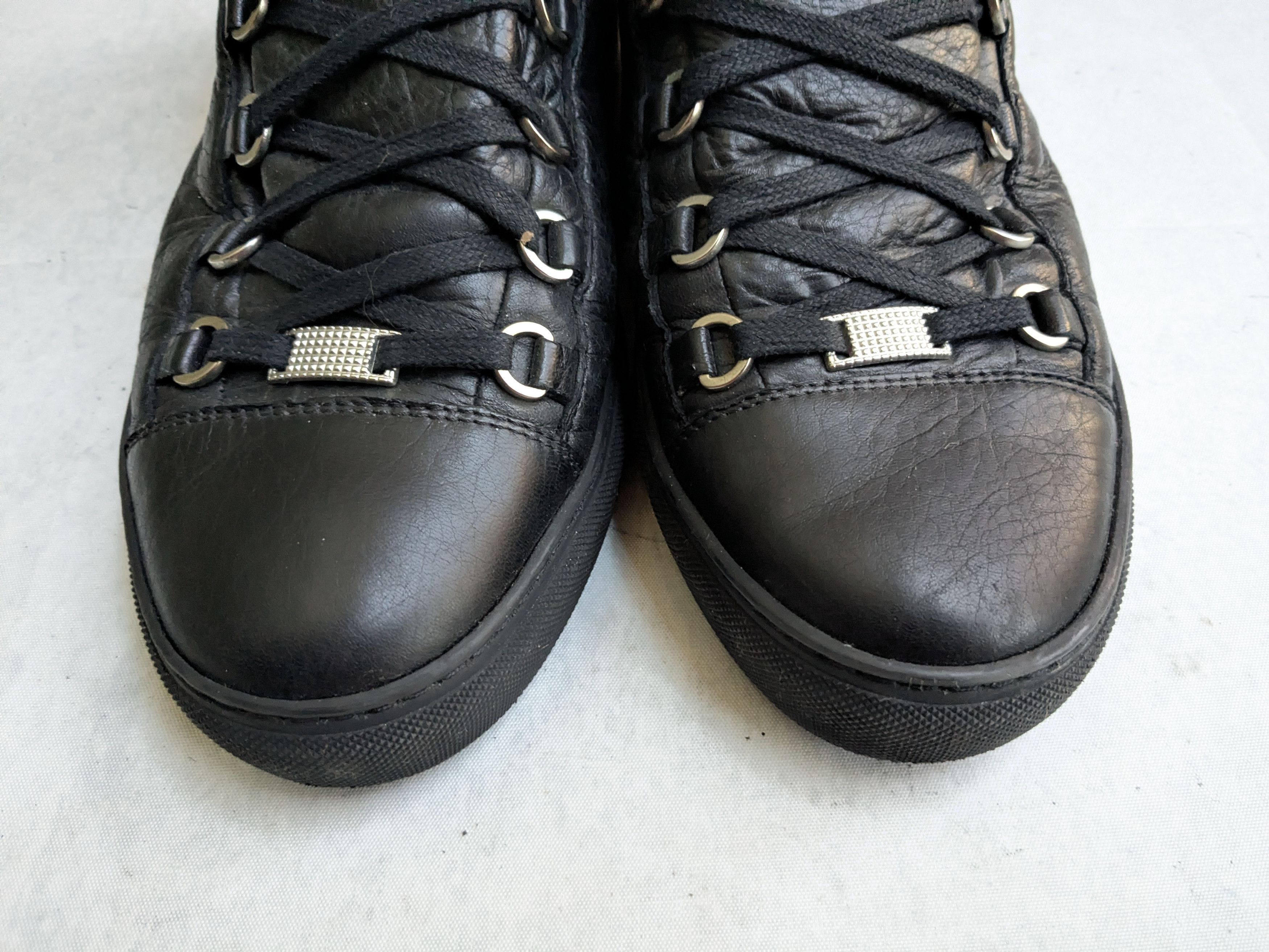 Balenciaga Balenciaga Arena High Tops Black Leather 10 Size US 10 / EU 43 - 3 Thumbnail