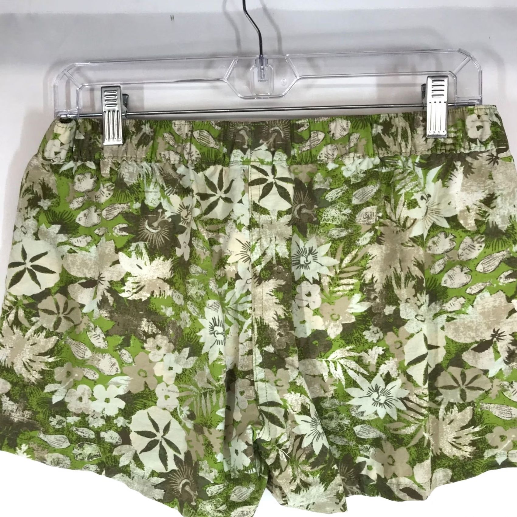 Patagonia Patagonia Womens Medium Green Floral Pull-On Shorts - Baggies Size 32" / US 10 / IT 46 - 6 Thumbnail