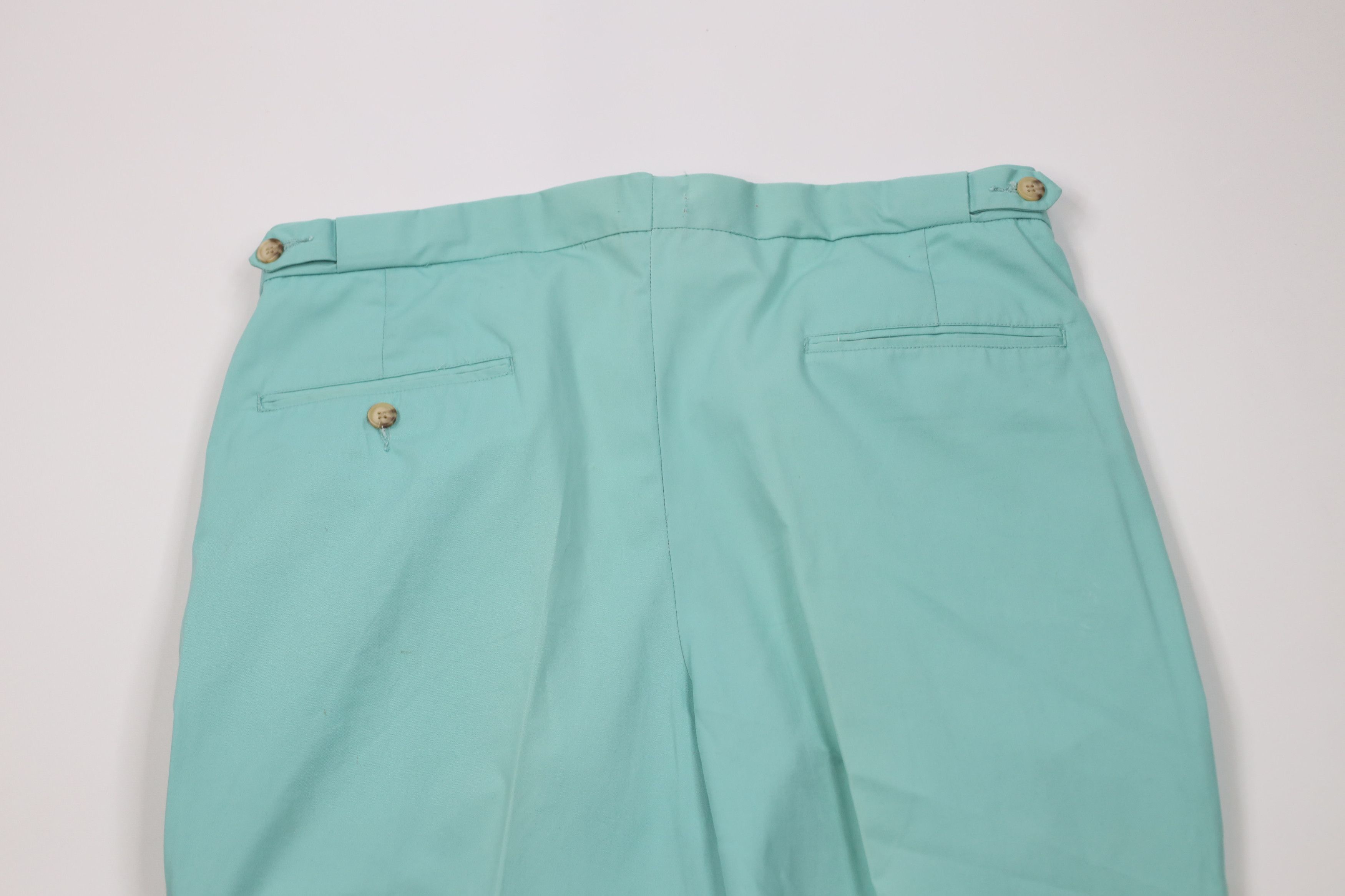 Izod × Vintage Vintage 80s 90s Izod Pleated Wide Leg Chino Pants Blue Size US 34 / EU 50 - 13 Thumbnail