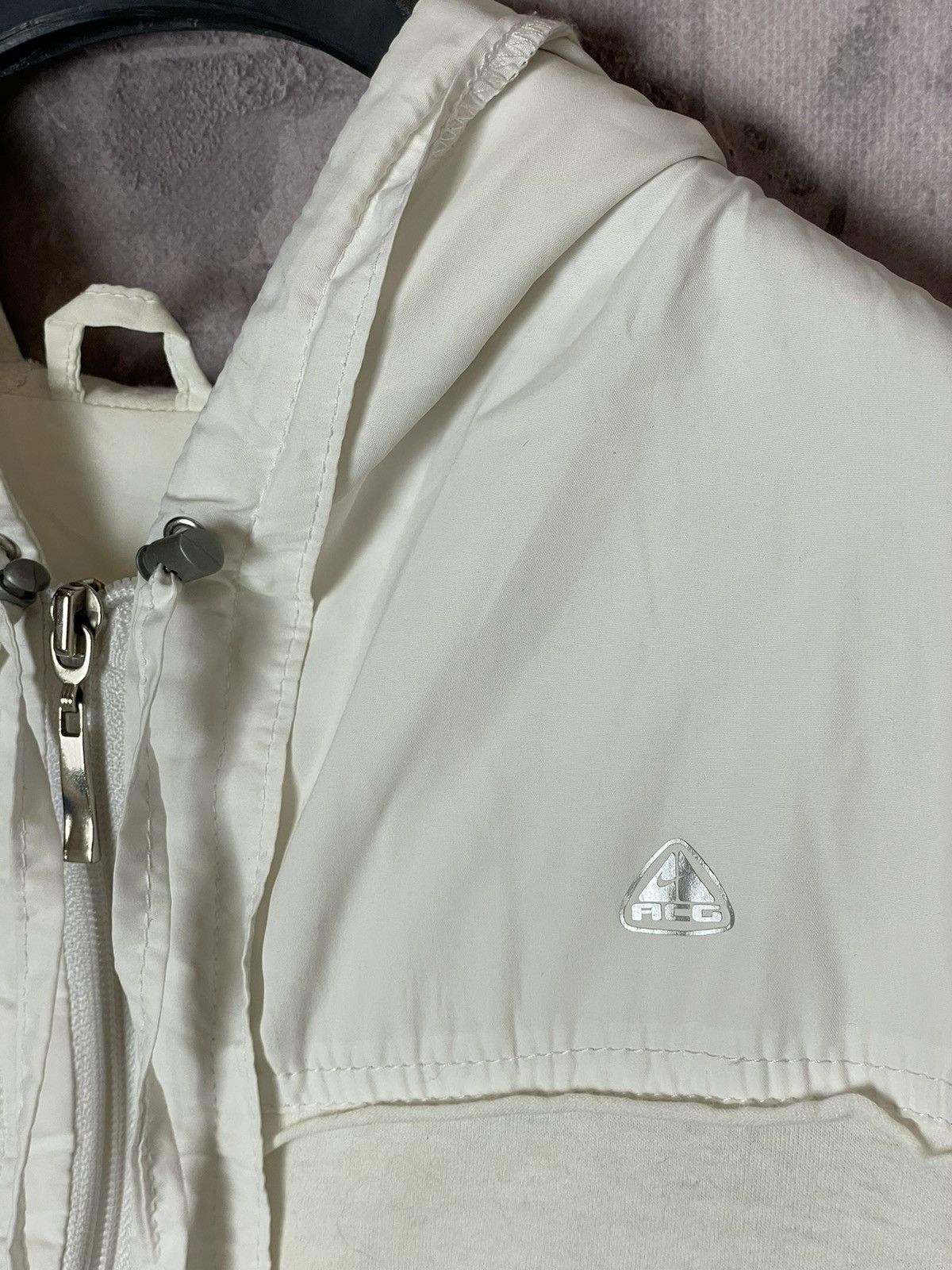 Nike × Nike ACG × Vintage Vintage Y2K Nike ACG hoodie zipper white outdoor Size M / US 6-8 / IT 42-44 - 10 Thumbnail