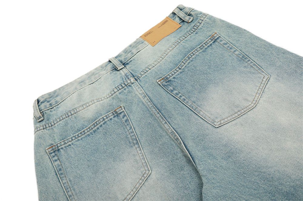 Japanese Brand × Jean Men's retro light color distressed washed scimitar jeans y2k Size US 32 / EU 48 - 6 Thumbnail