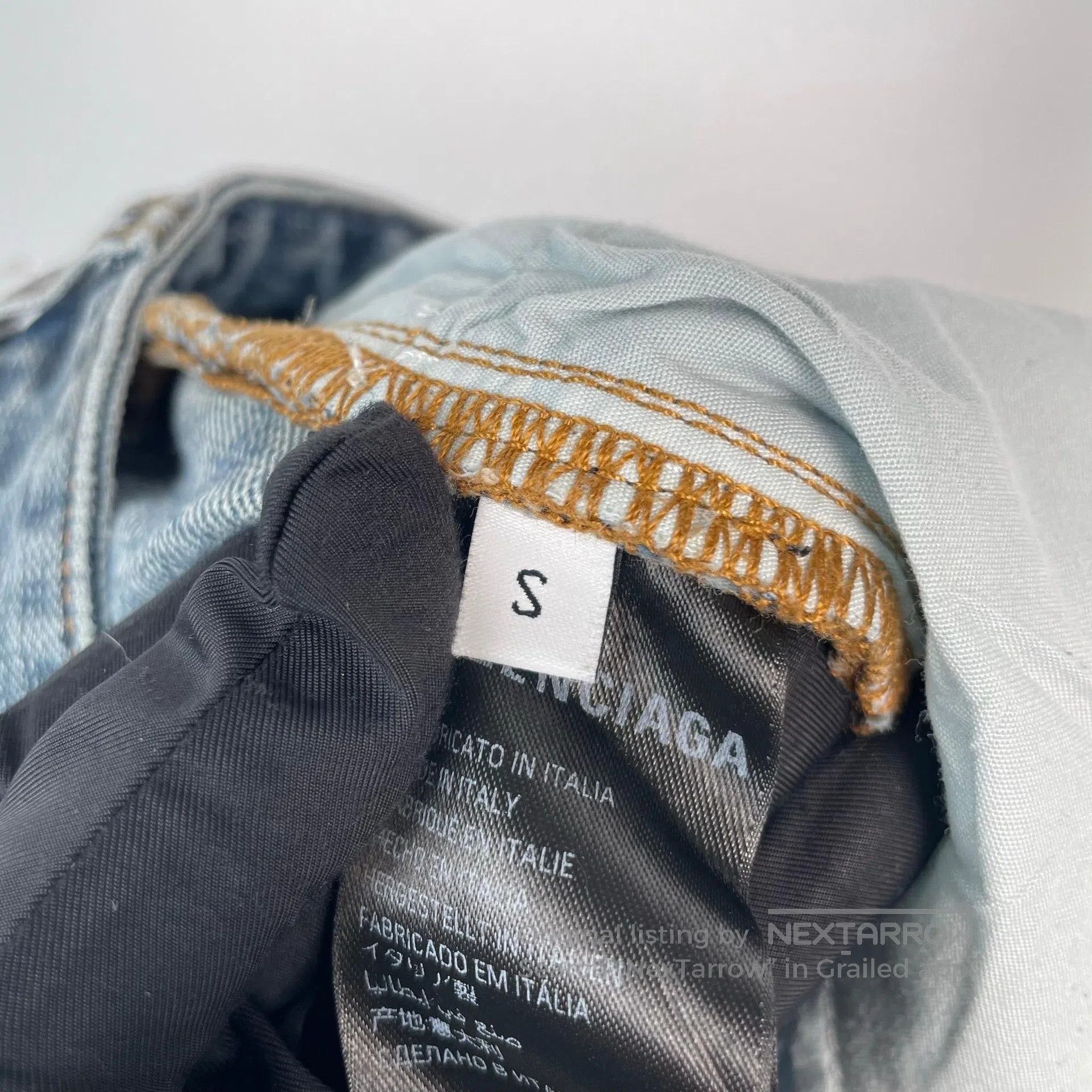 Balenciaga Balenciaga size S Dragon Patterned Drawcord Loose Denim Lo Size US 27 - 7 Thumbnail