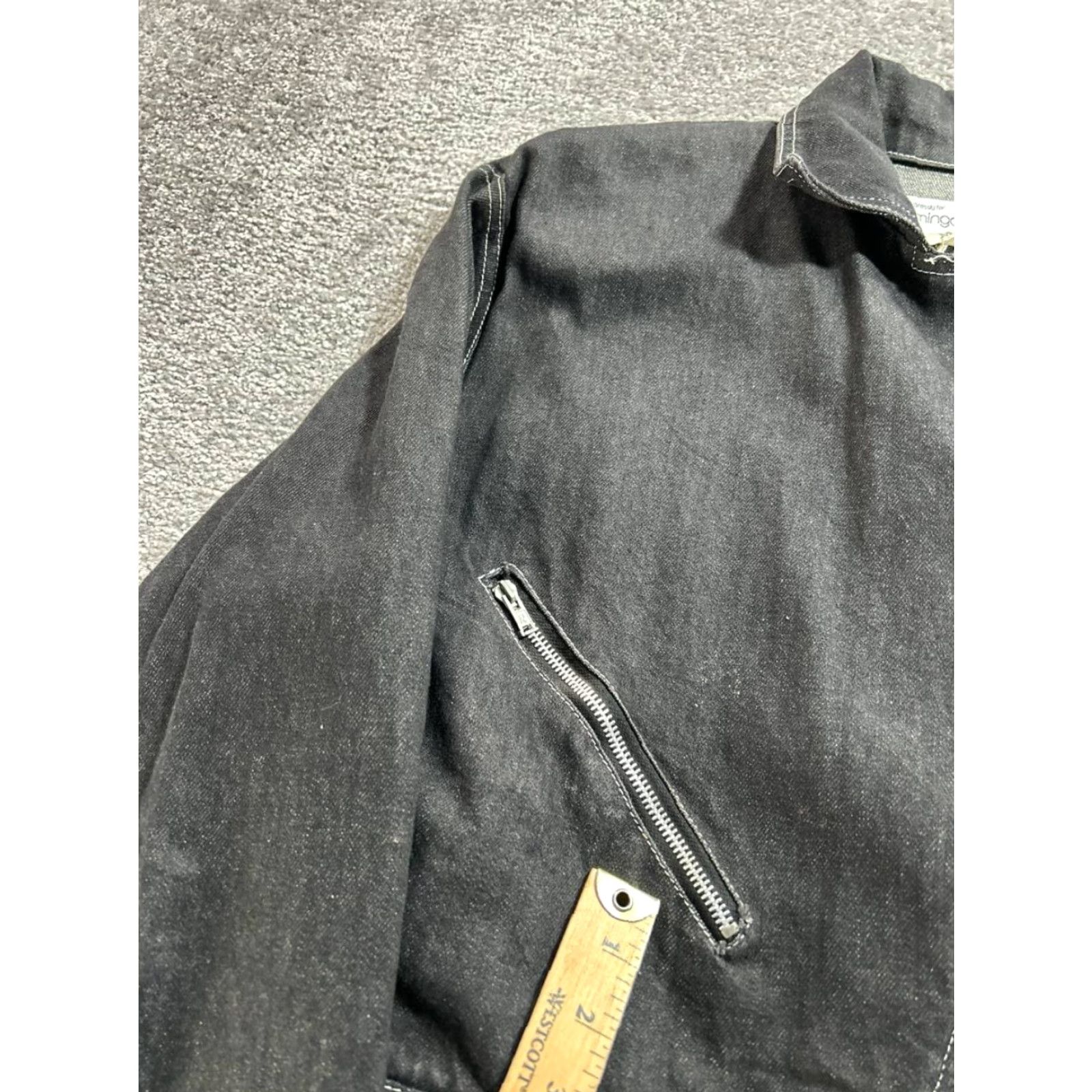 Bloomingdale's Bloomingdale's Jacket Womens M Black Cotton Denim Full Zip Casual Basic Jacket Mens Womens Girls boys Size M / US 6-8 / IT 42-44 - 5 Thumbnail