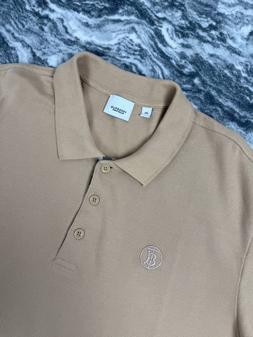 Burberry Burberry Logo-Embroidered Circle TB Polo Shirt Size US XXL / EU 58 / 5 - 2 Thumbnail