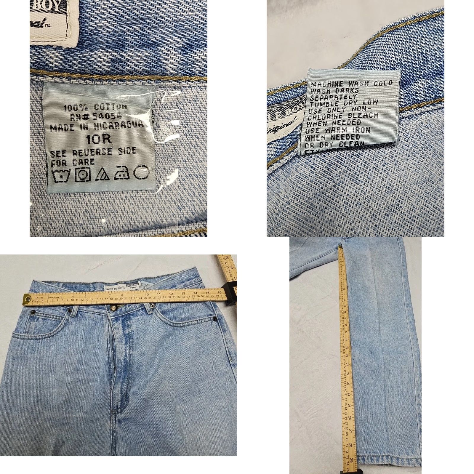 Bugle Boy VINTAGE Bugle Boy High Rise Tapered Jeans Women 10 Blue Denim 80s 90s Slim Cotton Zip Button Size 32" / US 10 / IT 46 - 8 Thumbnail