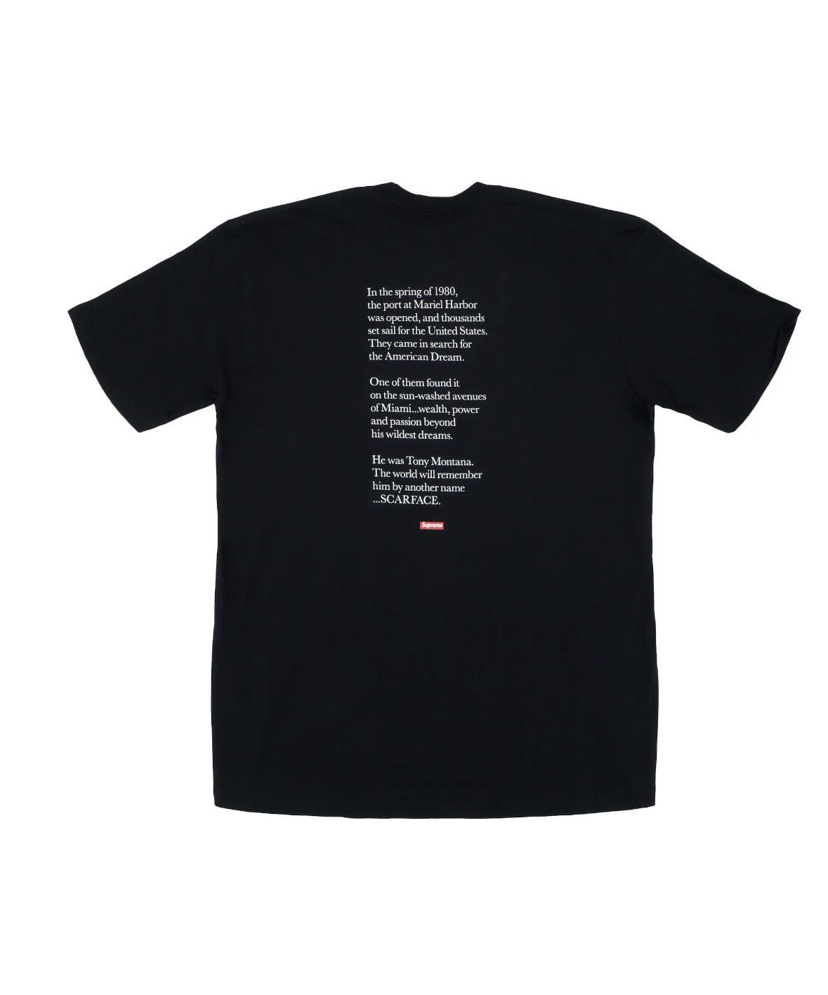 Supreme scarface blimp tee black hotsell
