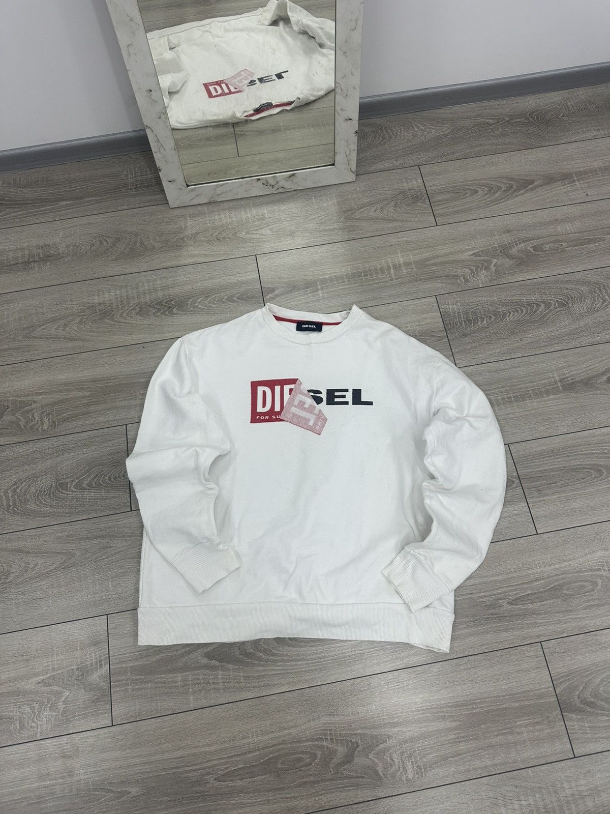 Diesel Diesel New Collection White Sweatshirt Streetwear Style Size US XL / EU 56 / 4 - 3 Thumbnail