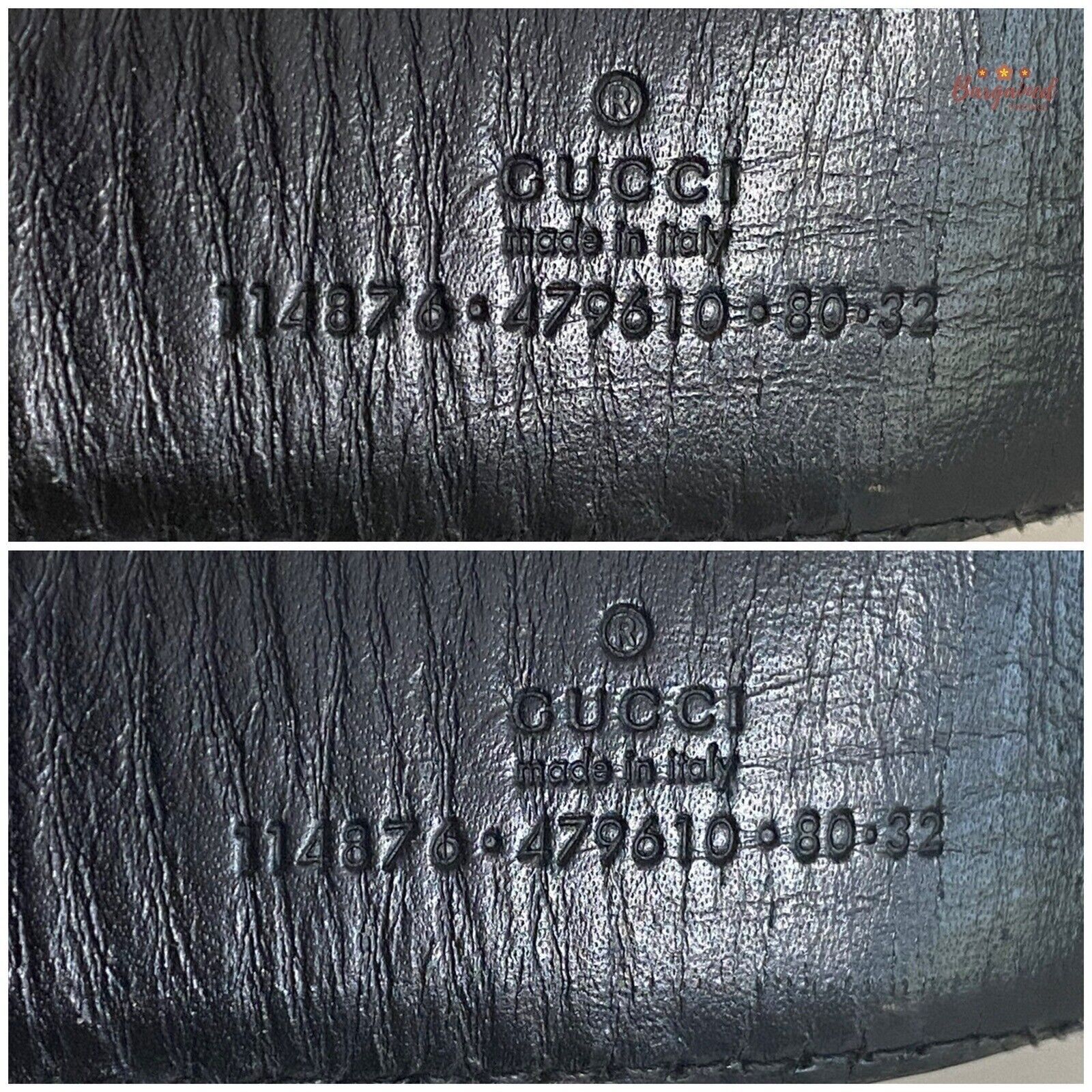 Gucci Gucci Black Guccissima Leather Gold G Buckle Belt Size 28 - 6 Thumbnail