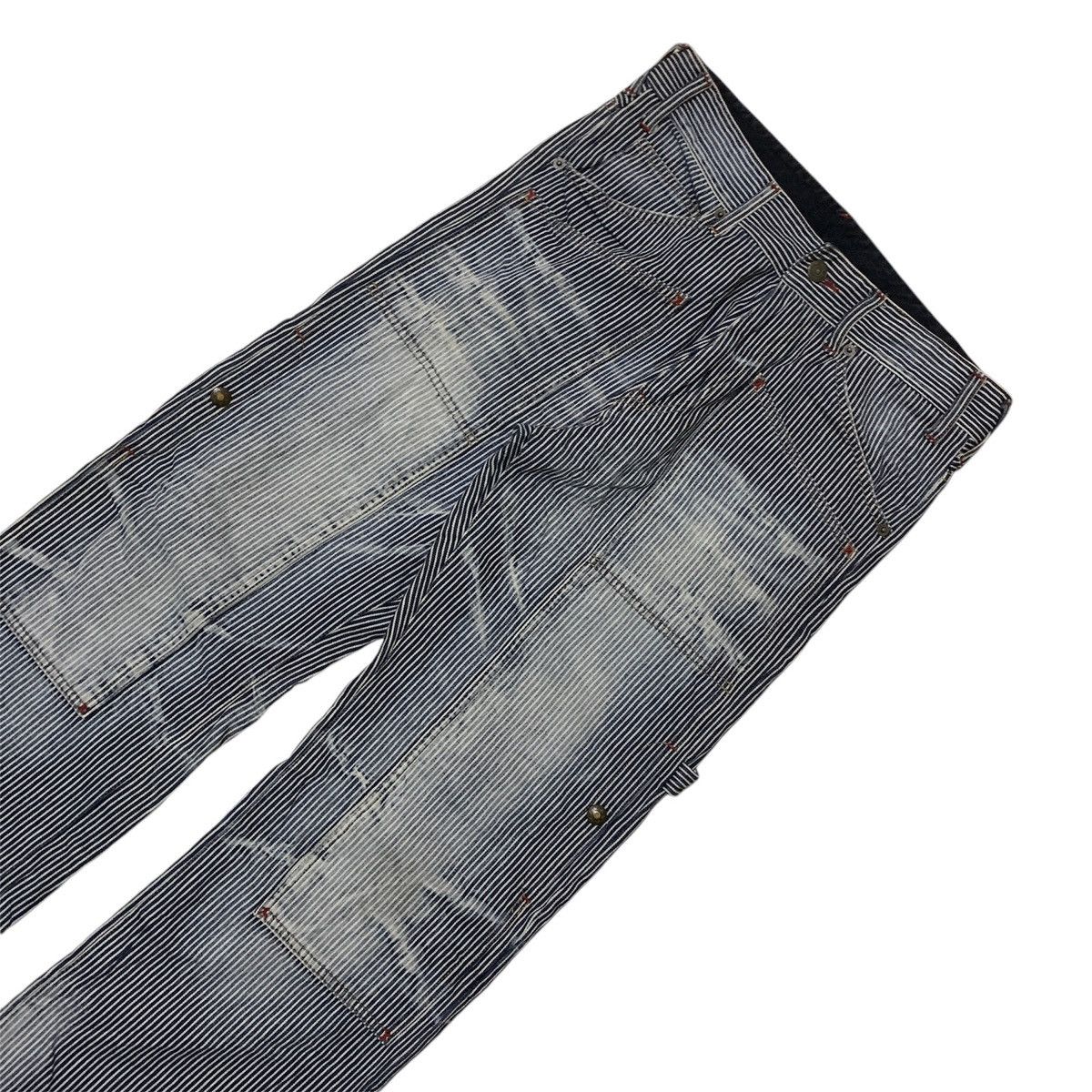 If Six Was Nine Vintage PPFM Double Knee Hickory Stripe Washed Pants Size US 31 - 3 Thumbnail