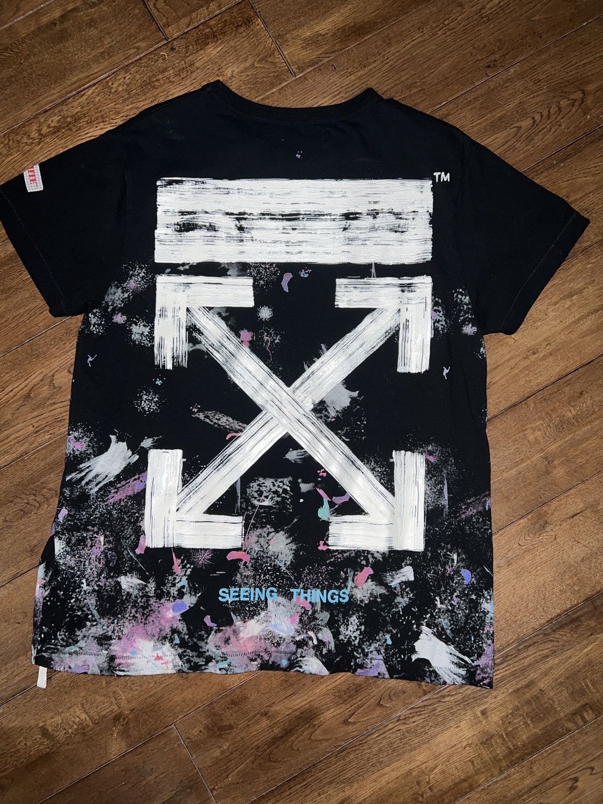 Off white seeing things white tee best sale