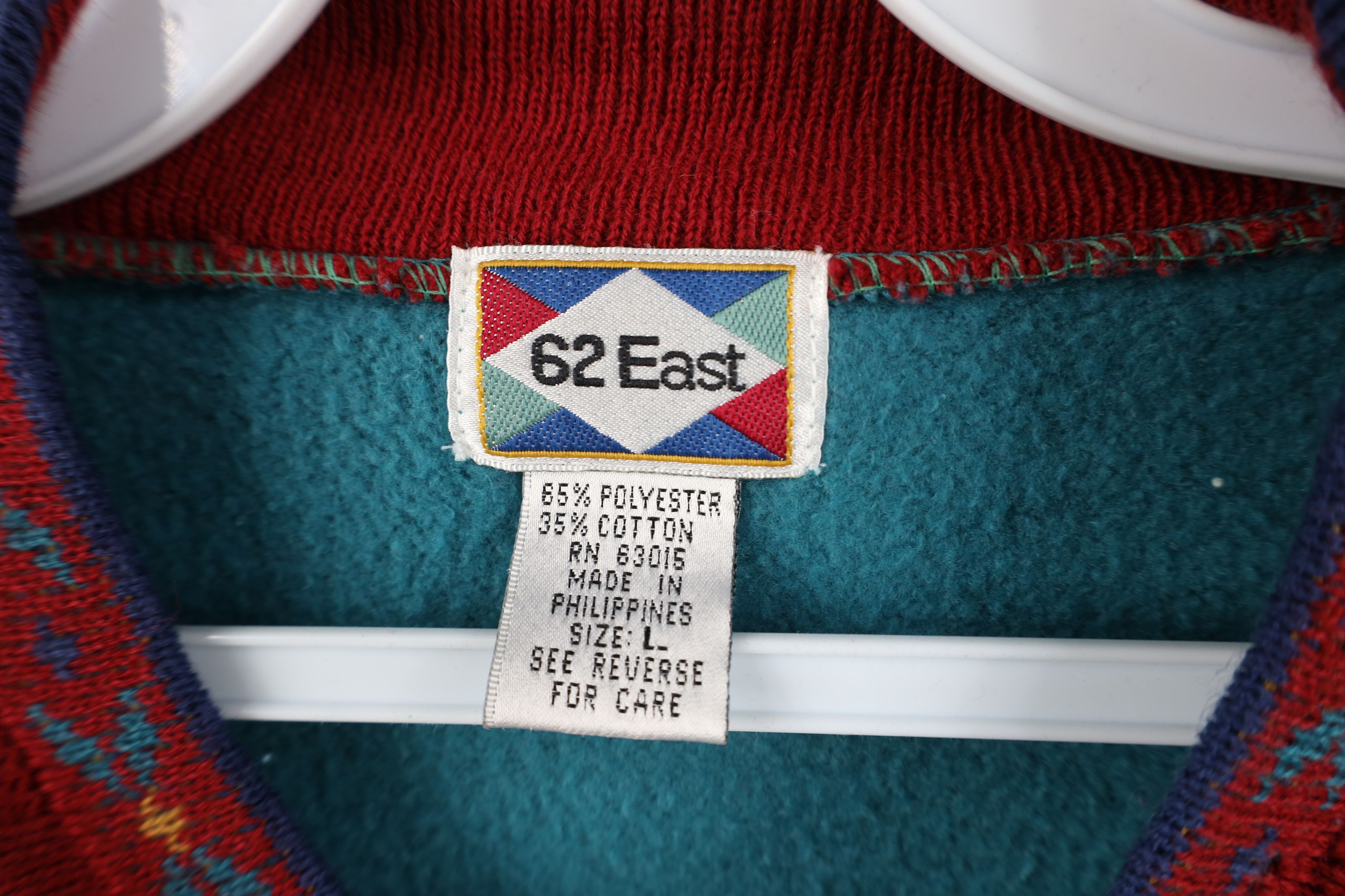 Vintage Vintage 90s Streetwear Argyle Diamond Cropped Sweatshirt Size L / US 10 / IT 46 - 11 Thumbnail