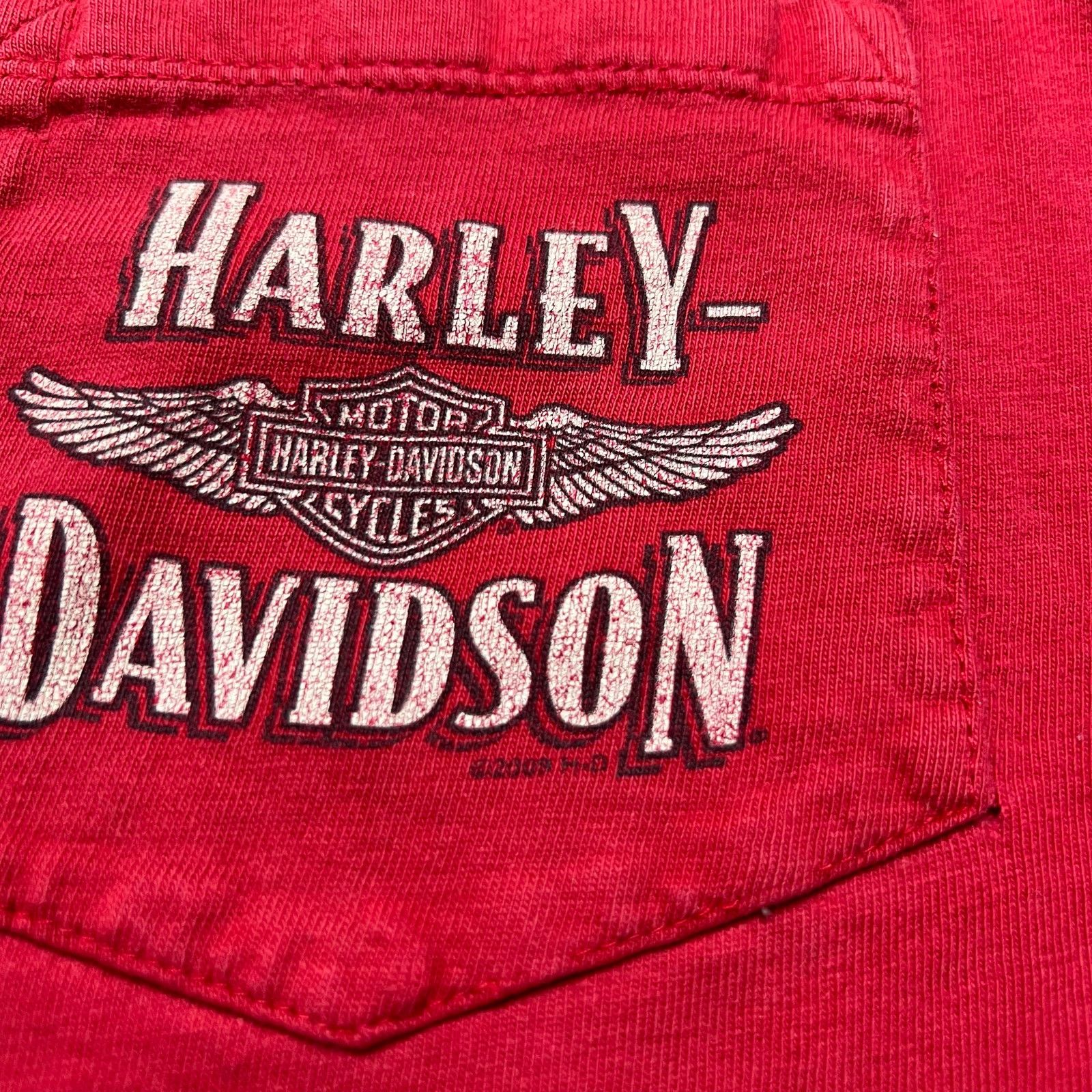 Harley Davidson Vintage Harley-Davidson red t-shirt Sz M/L City Cycle Sales Size US L / EU 52-54 / 3 - 3 Thumbnail