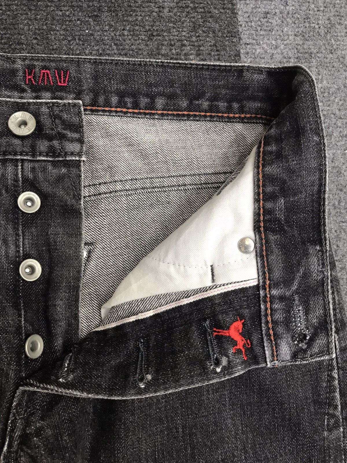 Japanese Brand × Kicking Mule Workshop KICKING MULE WORKSHOP Sturdy Slim Fit Denim F18 Size US 29 - 18 Thumbnail