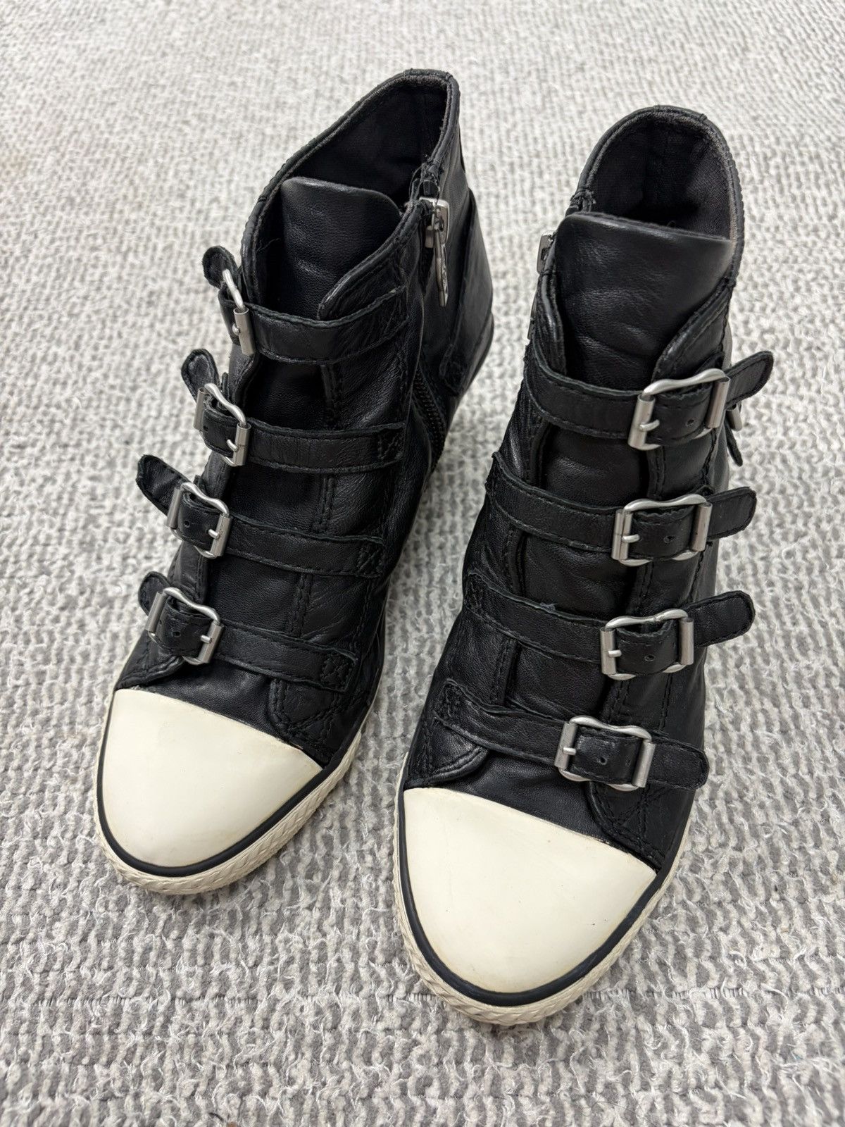 ASH Ash Wedge Genial Buckled Leather Size 39 Size US 9 / IT 39 - 5 Thumbnail