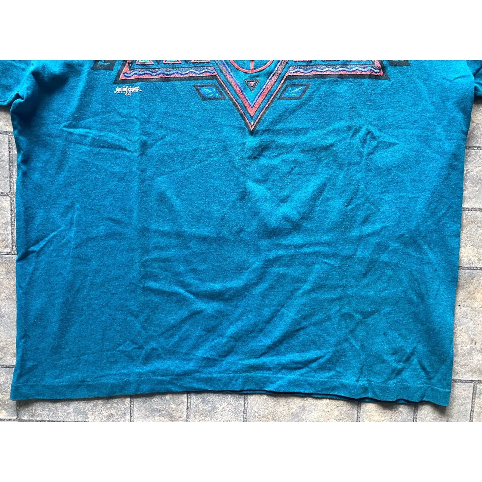 TEE JAYS VINTAGE Teejays HEF-T Single Stitch T Shirt Mens XL Blue 1990s Nathan Richards Tee-Jays Mens Shirt Blue XL Vintage Size US XL / EU 56 / 4 - 2 Thumbnail