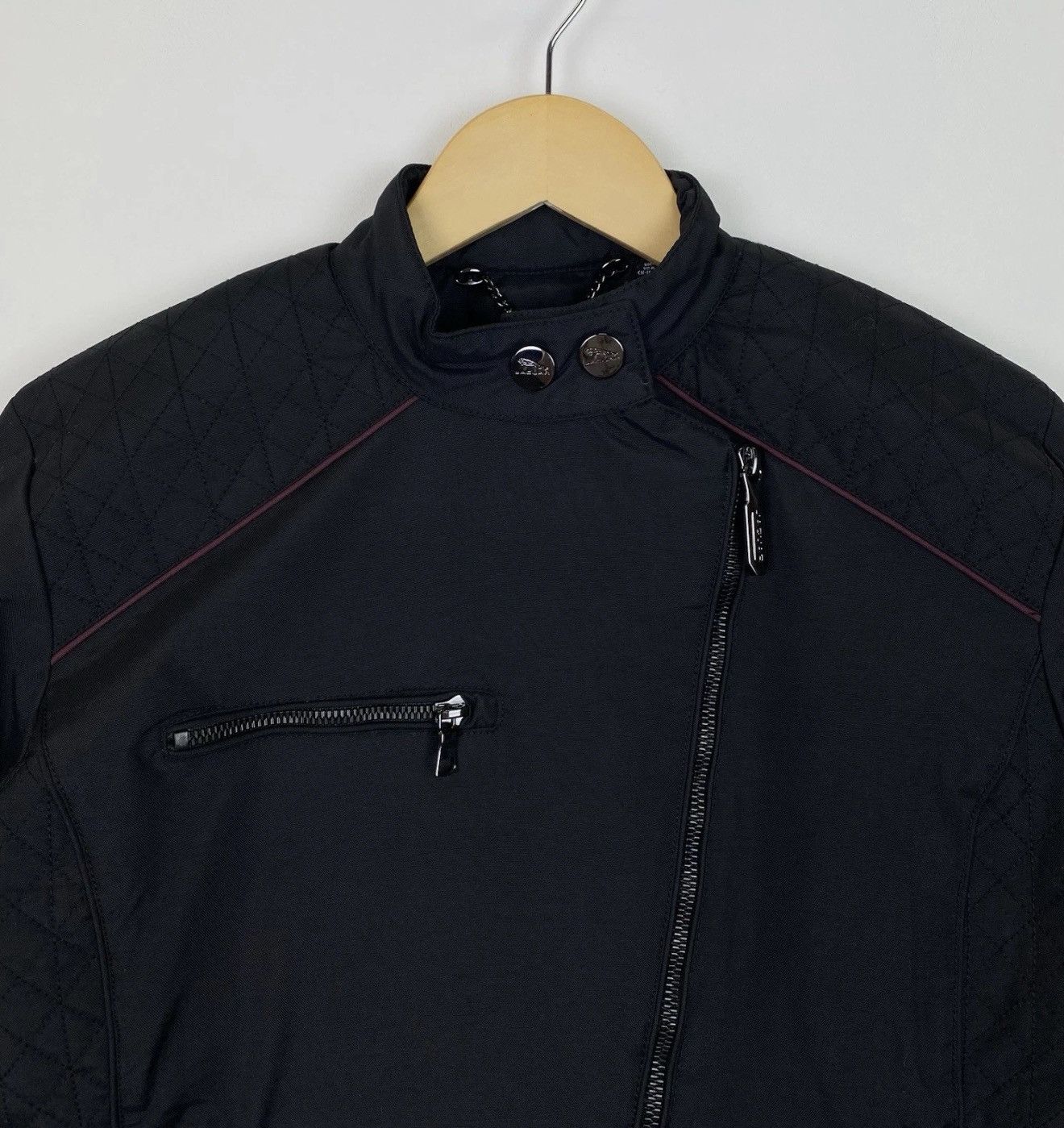 Other Jaguar Women's Drivers Jacket Black Full Zip Top Moto Racing Size M / US 6-8 / IT 42-44 - 3 Thumbnail
