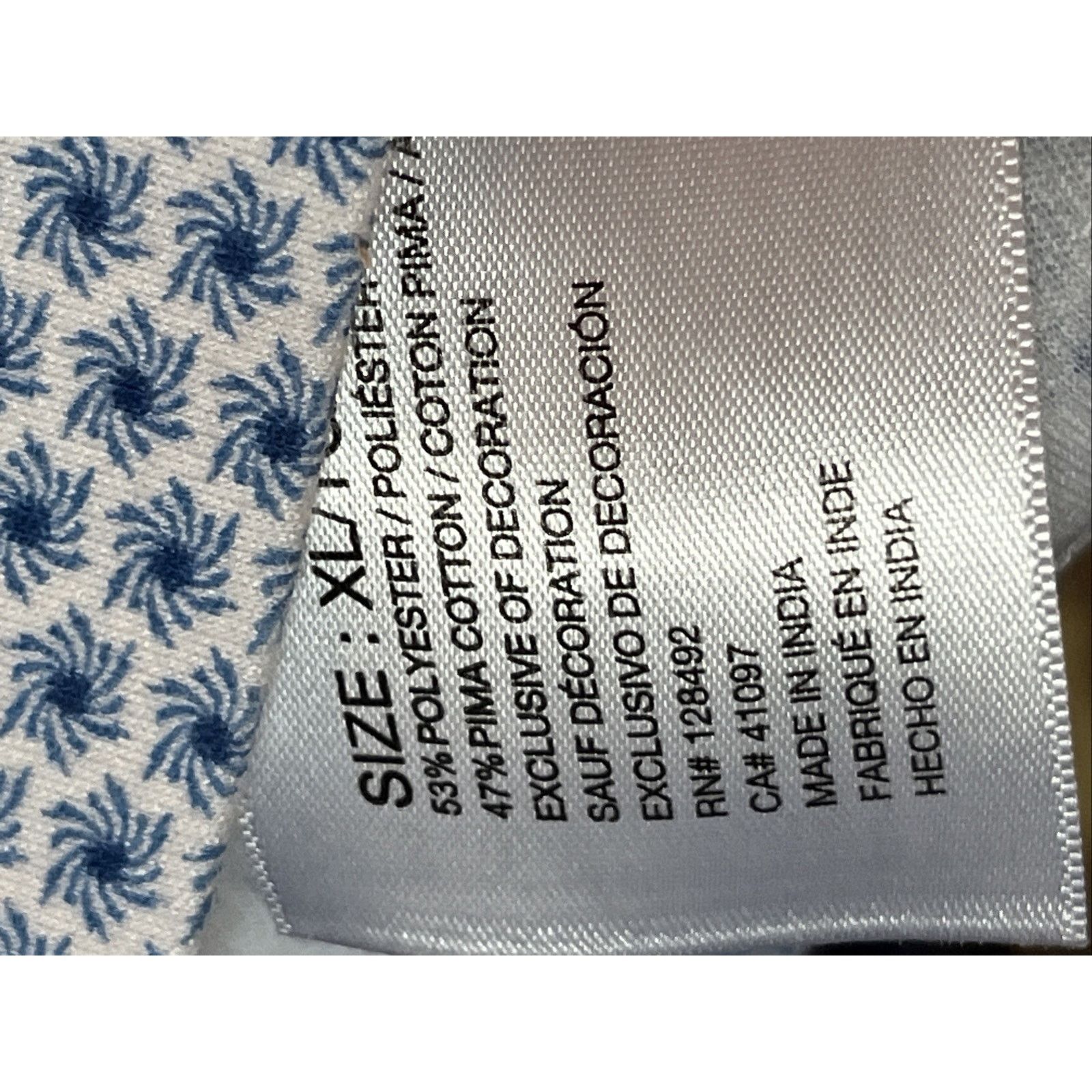 Greg Norman Greg Norman XL Polo Polyester Pima Cotton Blend Blue White Size US XL / EU 56 / 4 - 4 Thumbnail